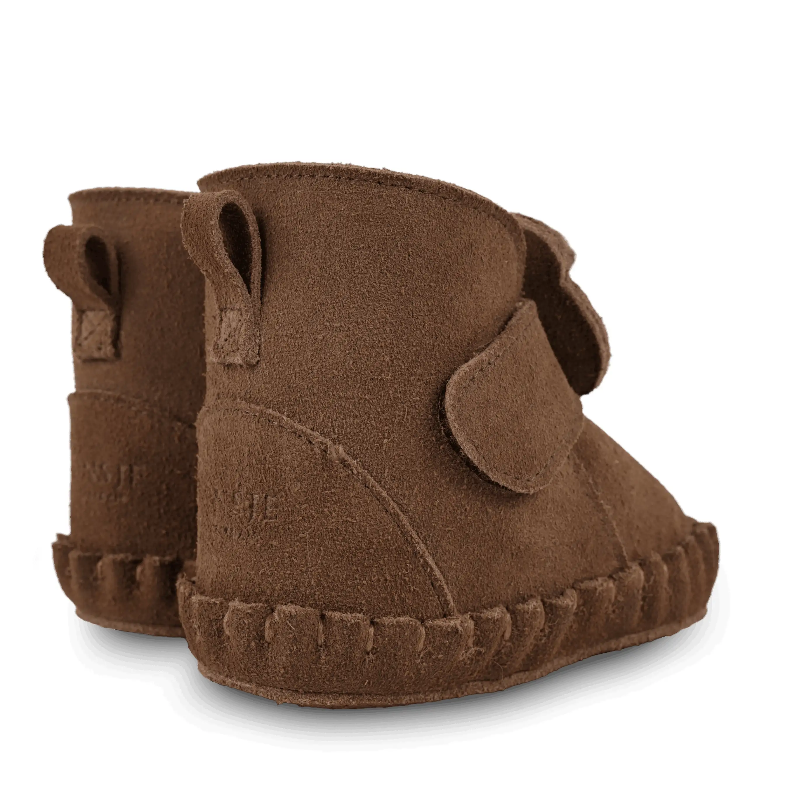 Donsje - Schühchen "Pouty Booties Fluffy Bear" | teddy brown suede