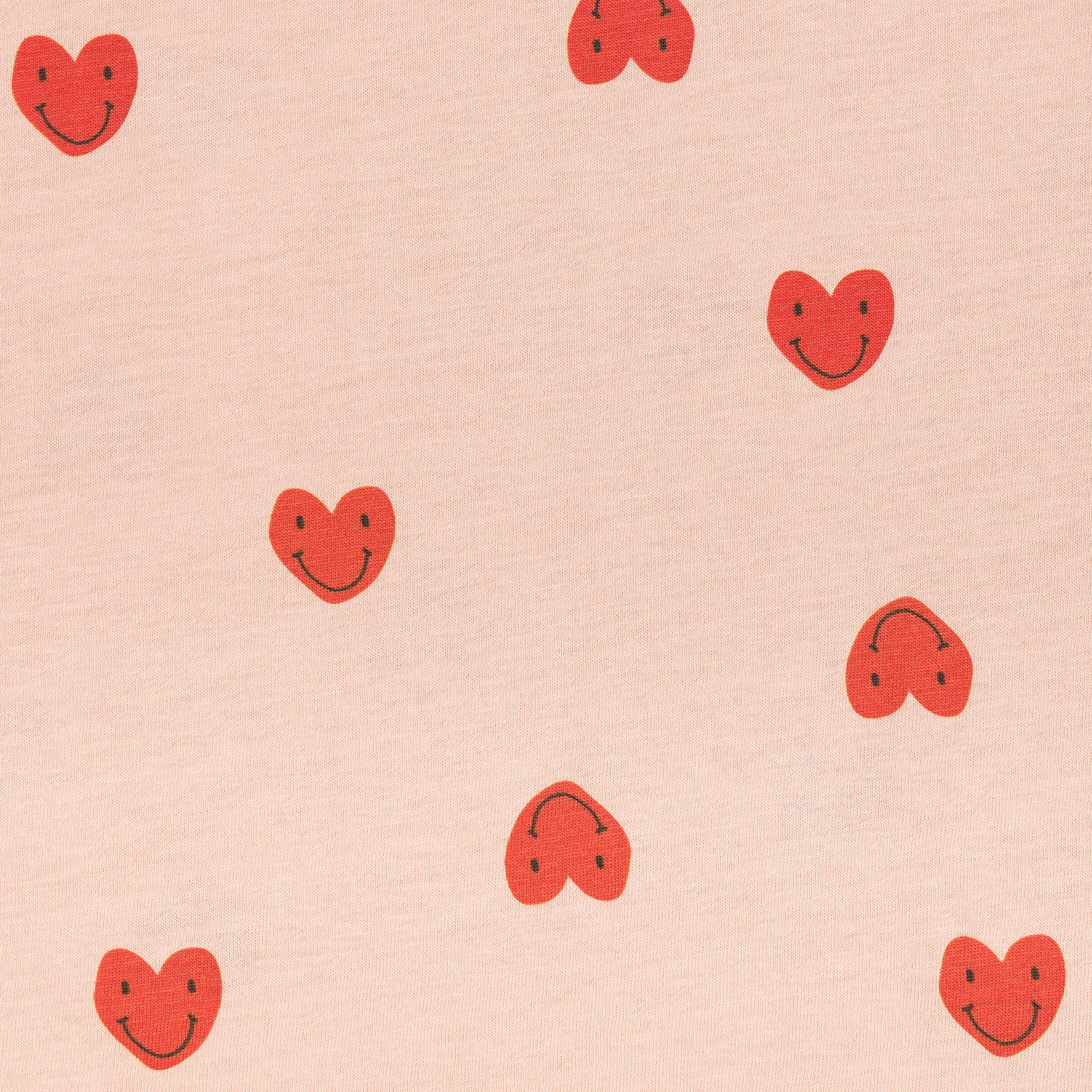 Lässig - Schlafoverall "Romper GOTS Heart" | Herzen / Rosa