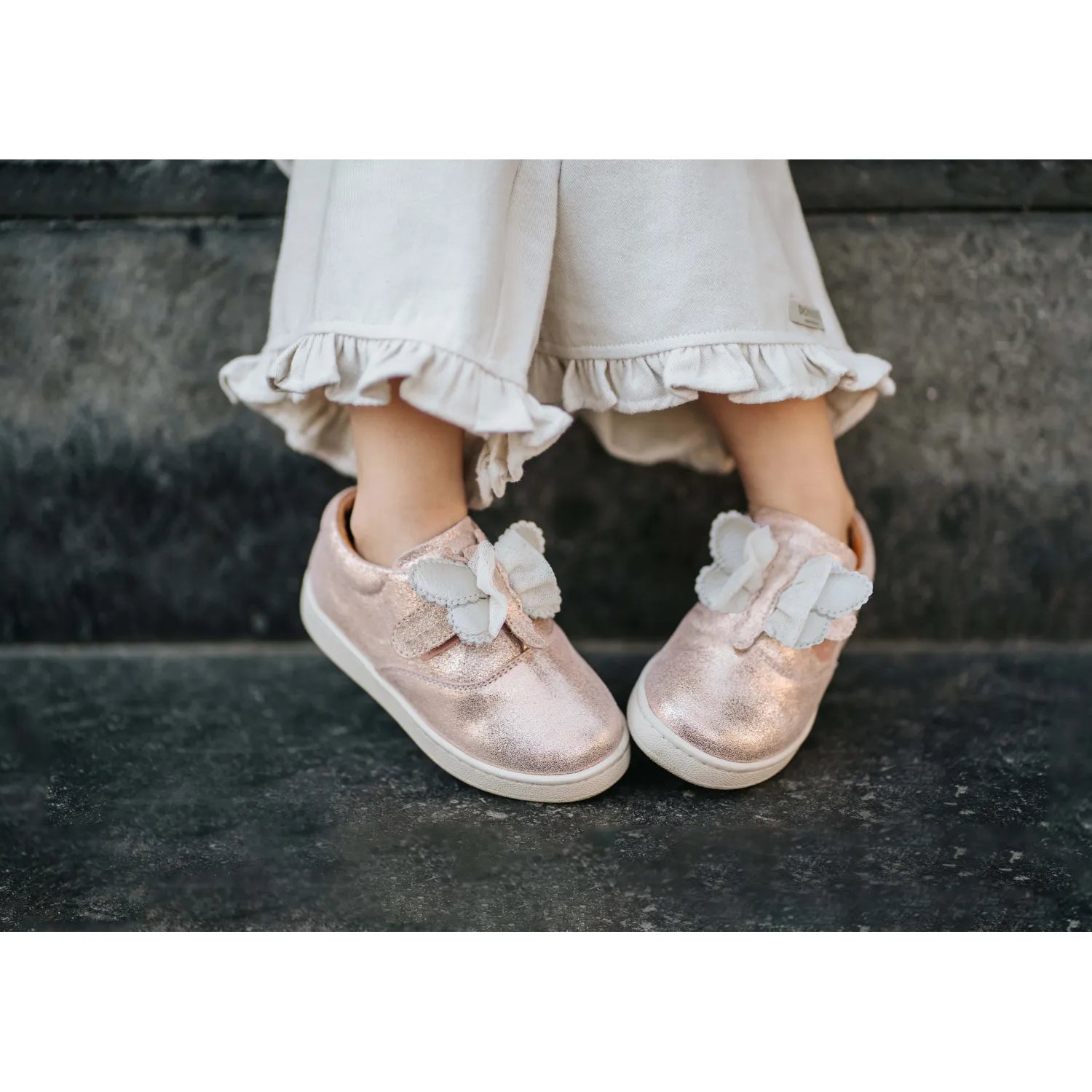 Donsje - Sneaker "Hadria Sneakers Shimmer Libelle" | powder metallic leather