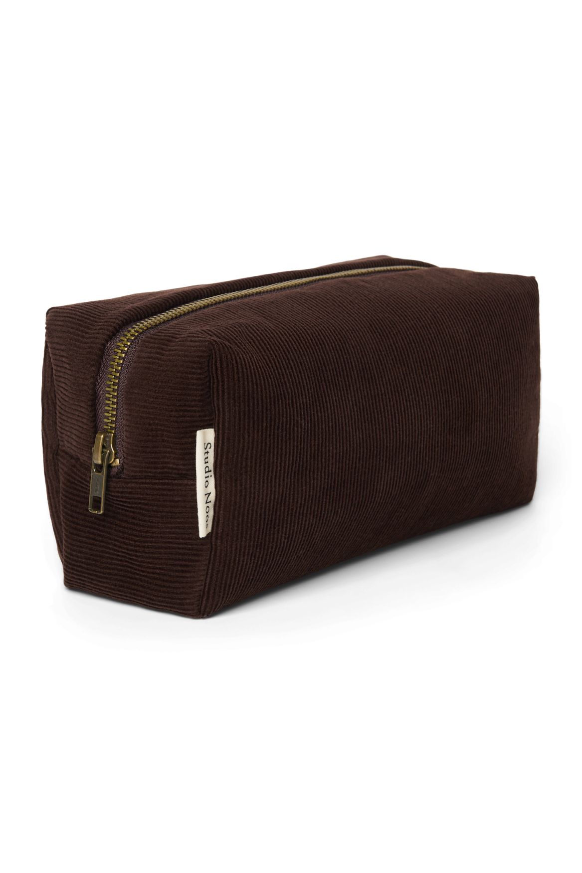 Studio Noos - Kosmetiktasche "Rib Puffy Pouch" | dark brown