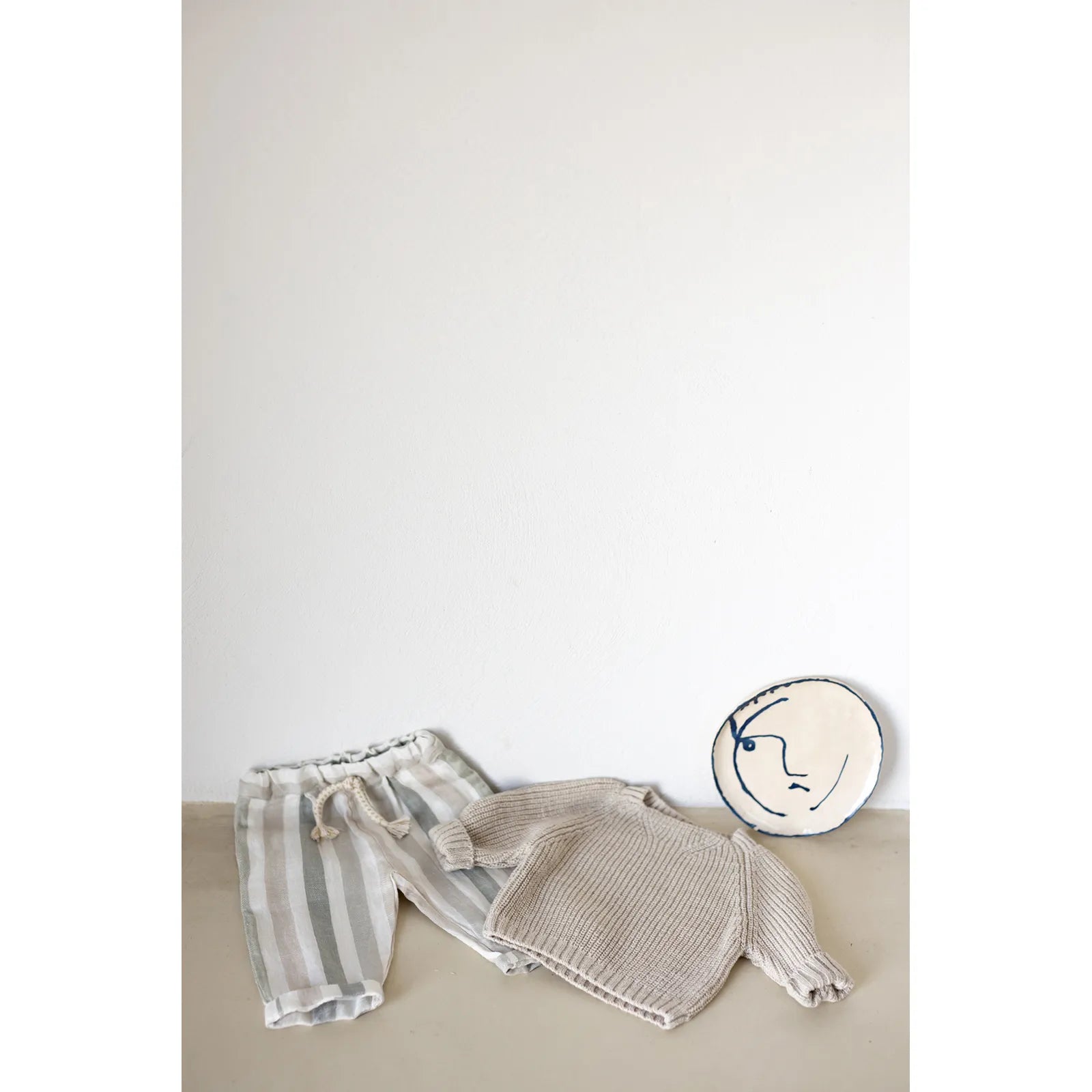 1 + in the Family - Hose "REGENCOS Striped Linen" | beige