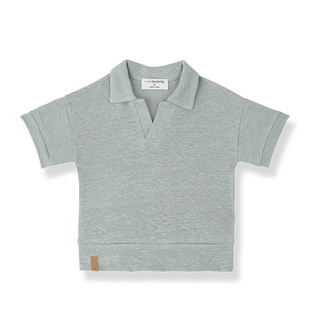 1 + in the Family - Polohemd mit kurzen Ärmeln "VAJOL Plain Linen Jersey" | iceberg
