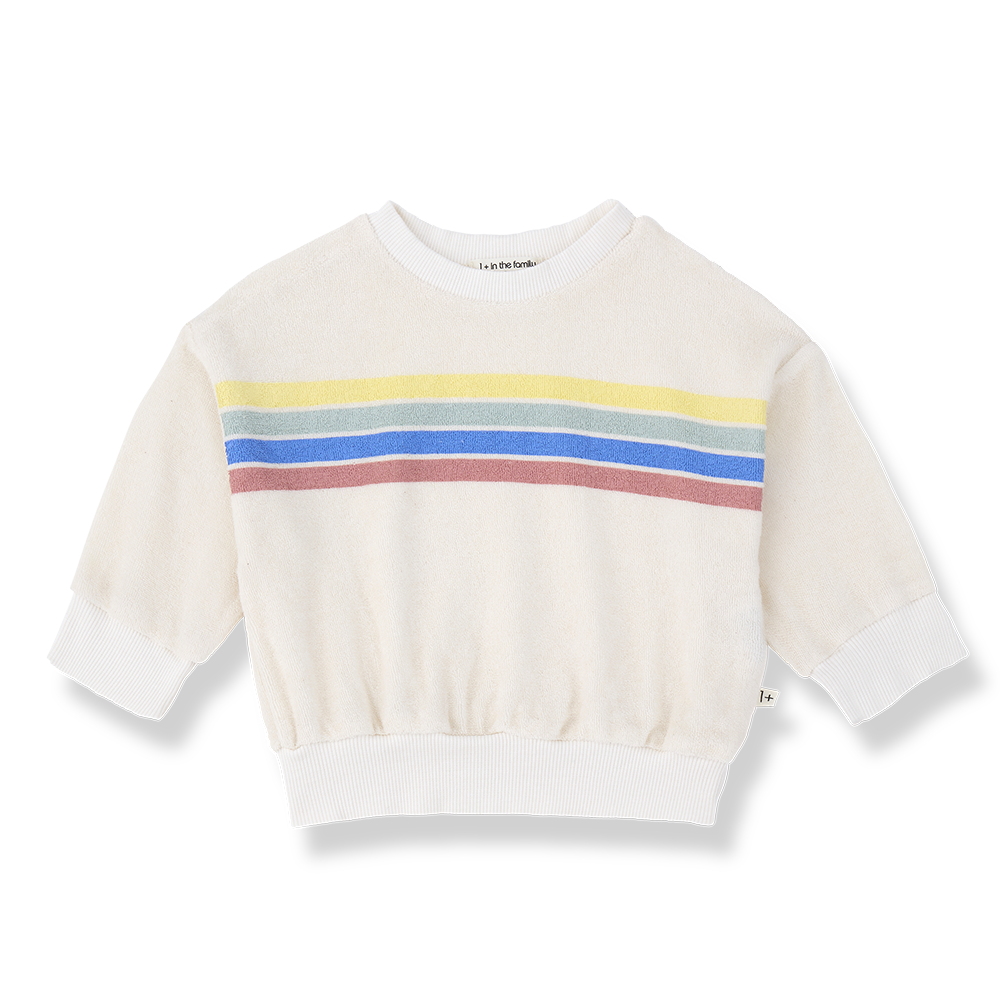 1 + in the Family - Pullover "SANTANYI Plain Terry Jersey" | off-white