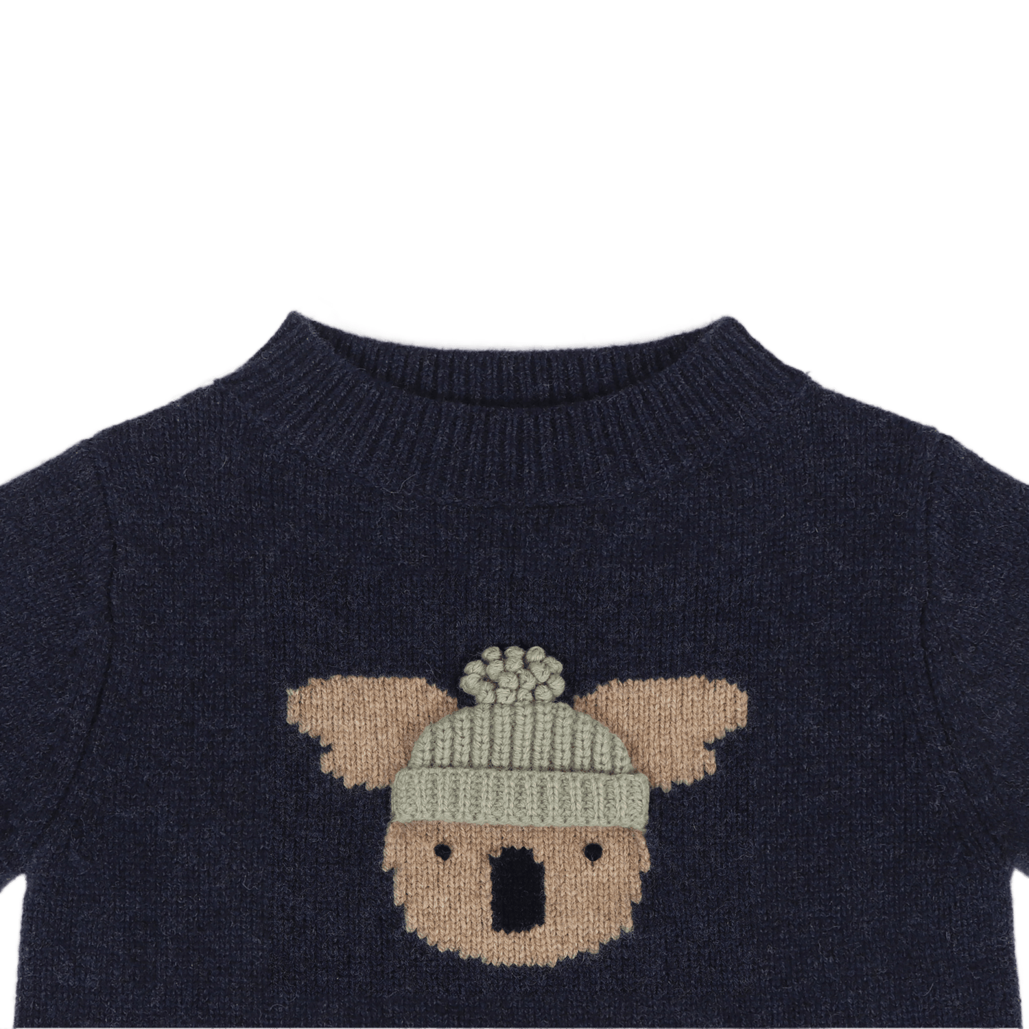 Donsje - "Denn Merino Wool Sweater Koala" | Blue Marine Melange