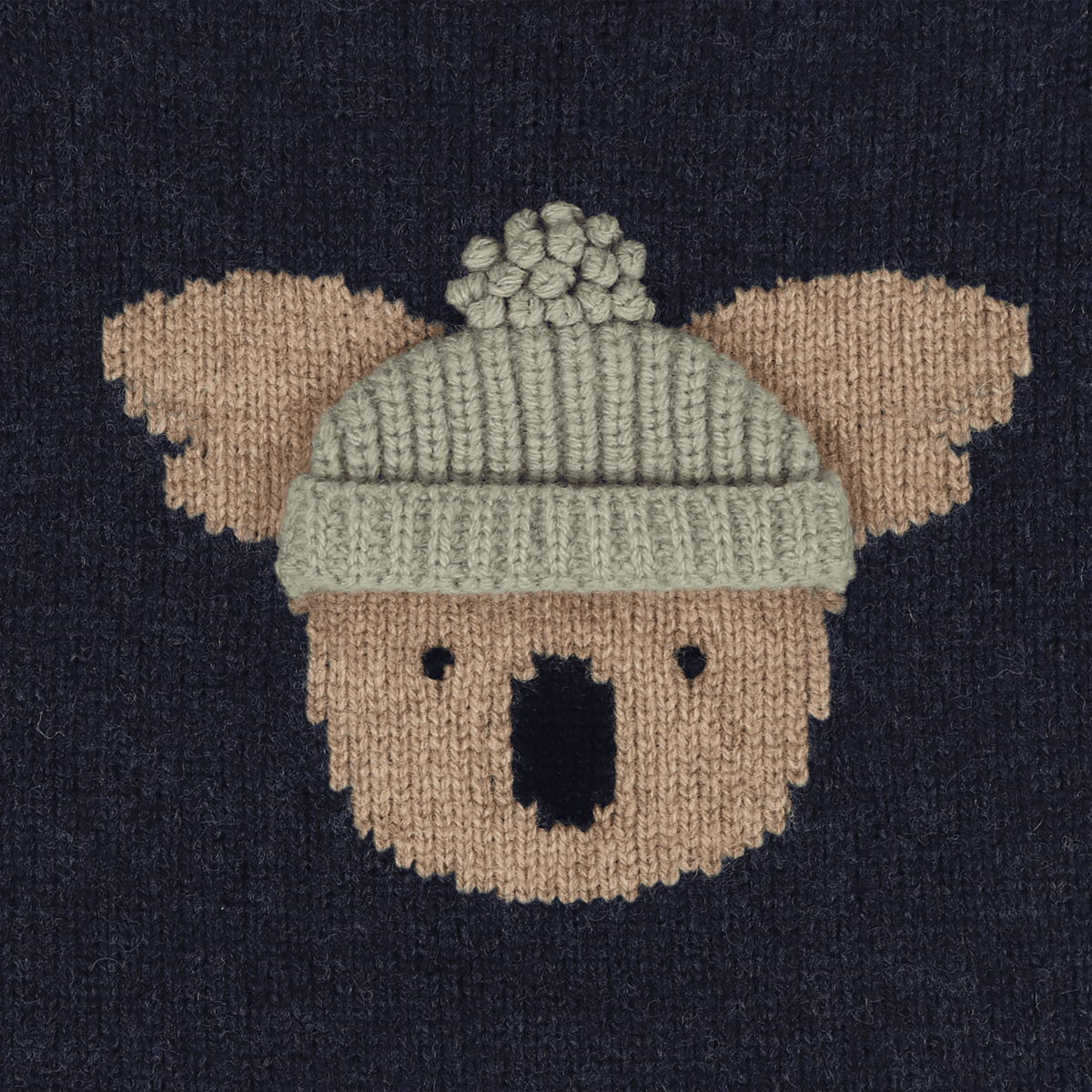 Donsje - "Denn Merino Wool Sweater Koala" | Blue Marine Melange