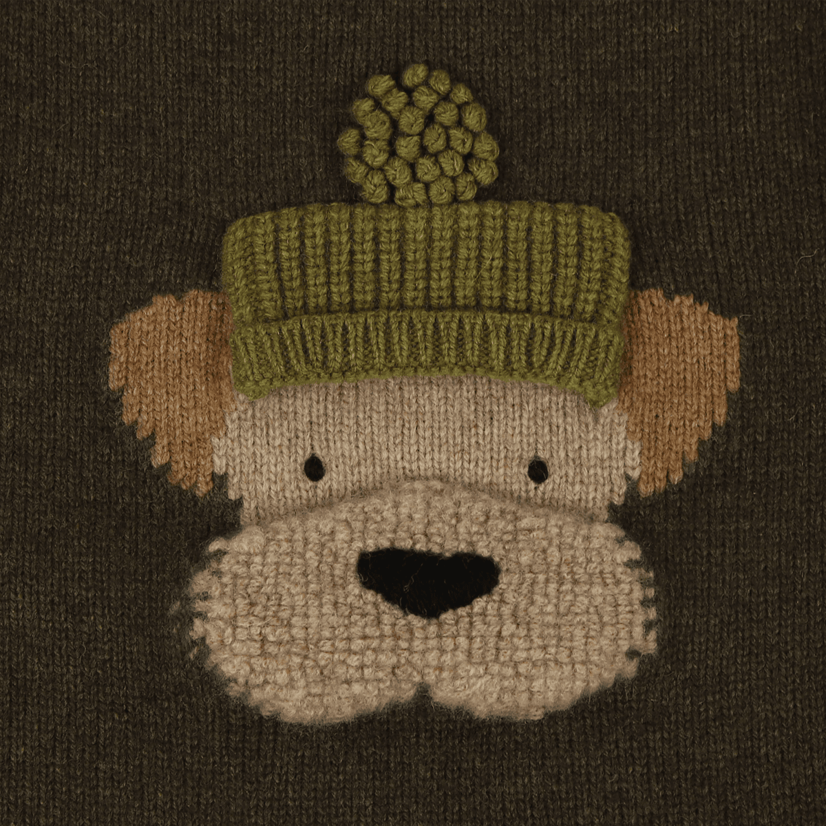 Donsje - "Denn Merino Wool Sweater Terrier " | Dark Olive