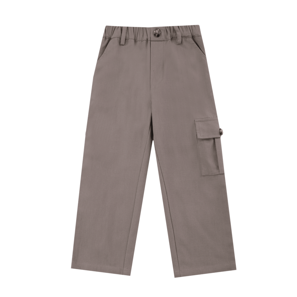 Donsje - Hose "Theoule Trousers" für Kinder | dark taupe melange