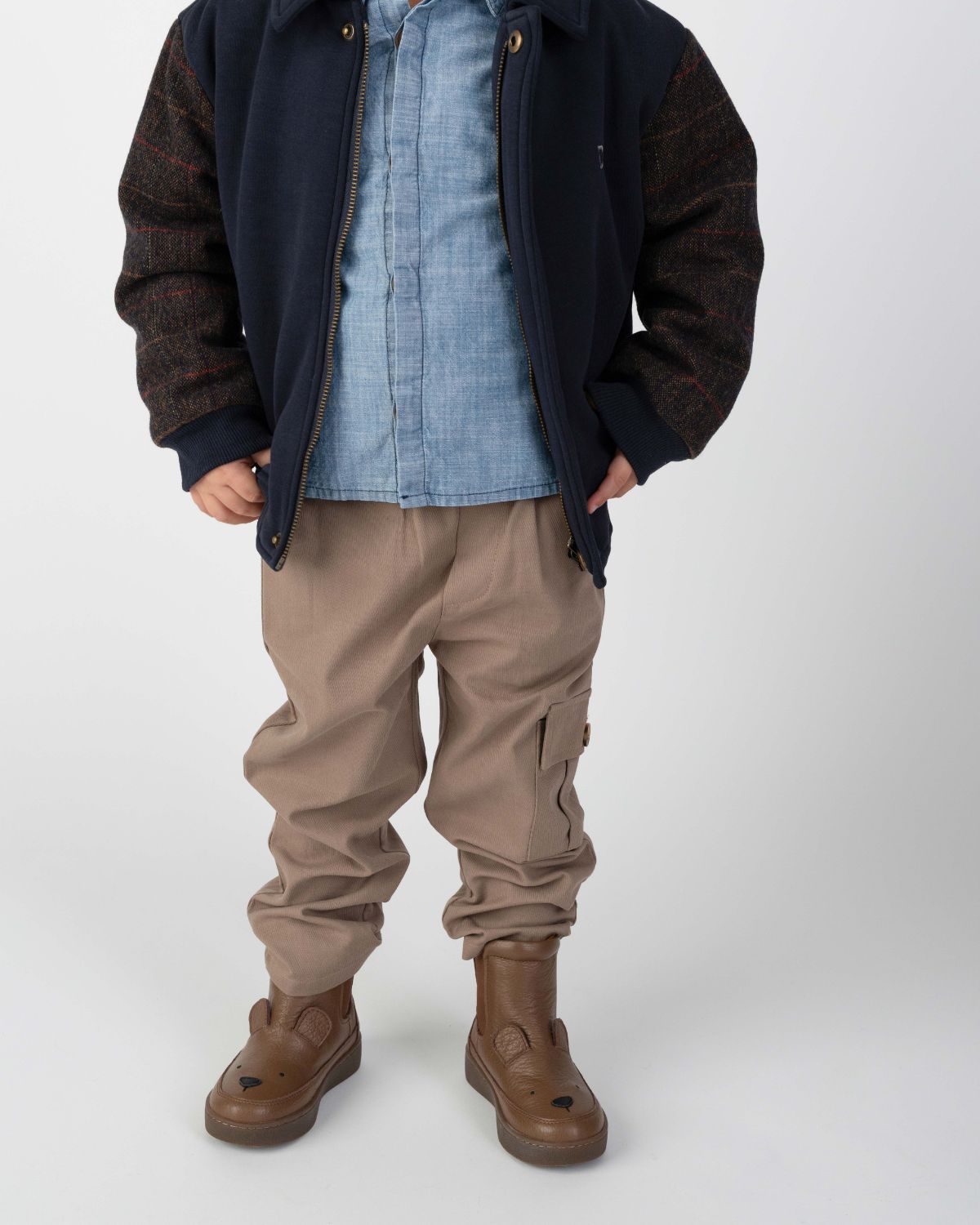 Donsje - Hose "Theoule Trousers" für Kinder | dark taupe melange