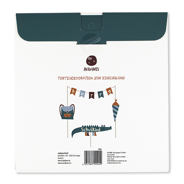 Ava & Yves - Cake Topper zur Einschulung „Adventure- Schulkind“