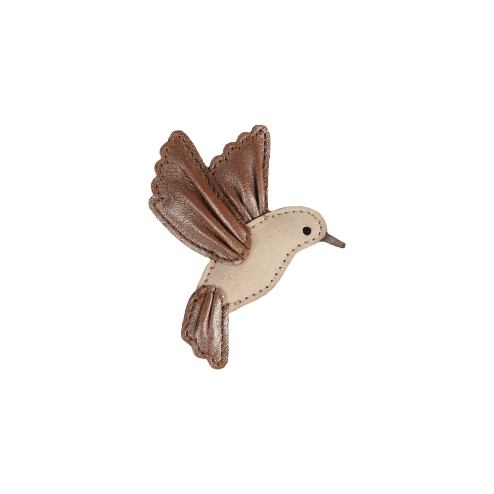 Donsje - Haarclip "Zaza Sky Hairclip Hummingbird" | clay metallic leather