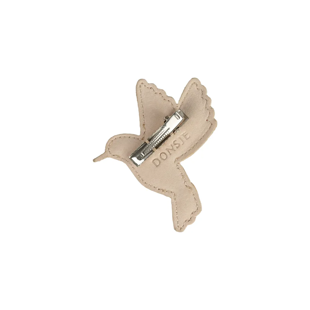 Donsje - Haarclip "Zaza Sky Hairclip Hummingbird" | clay metallic leather