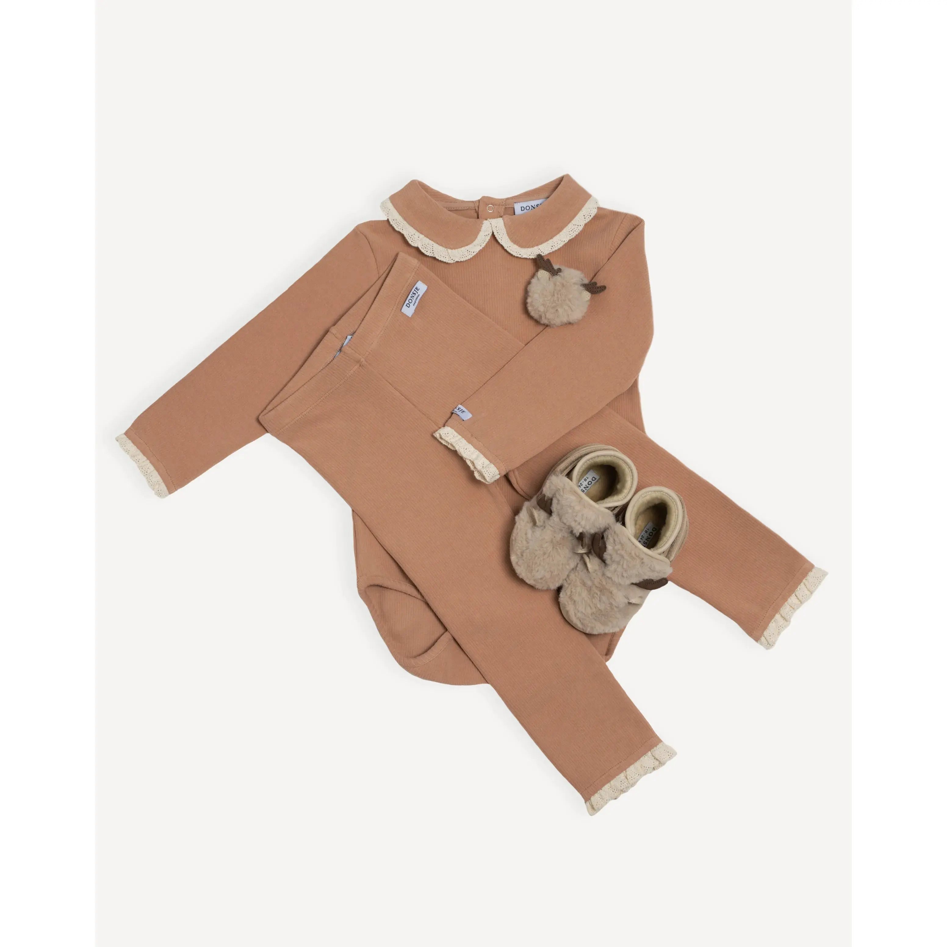 Donsje - Clip "Ploto Hairclip Reindeer" | light beige soft faux fur