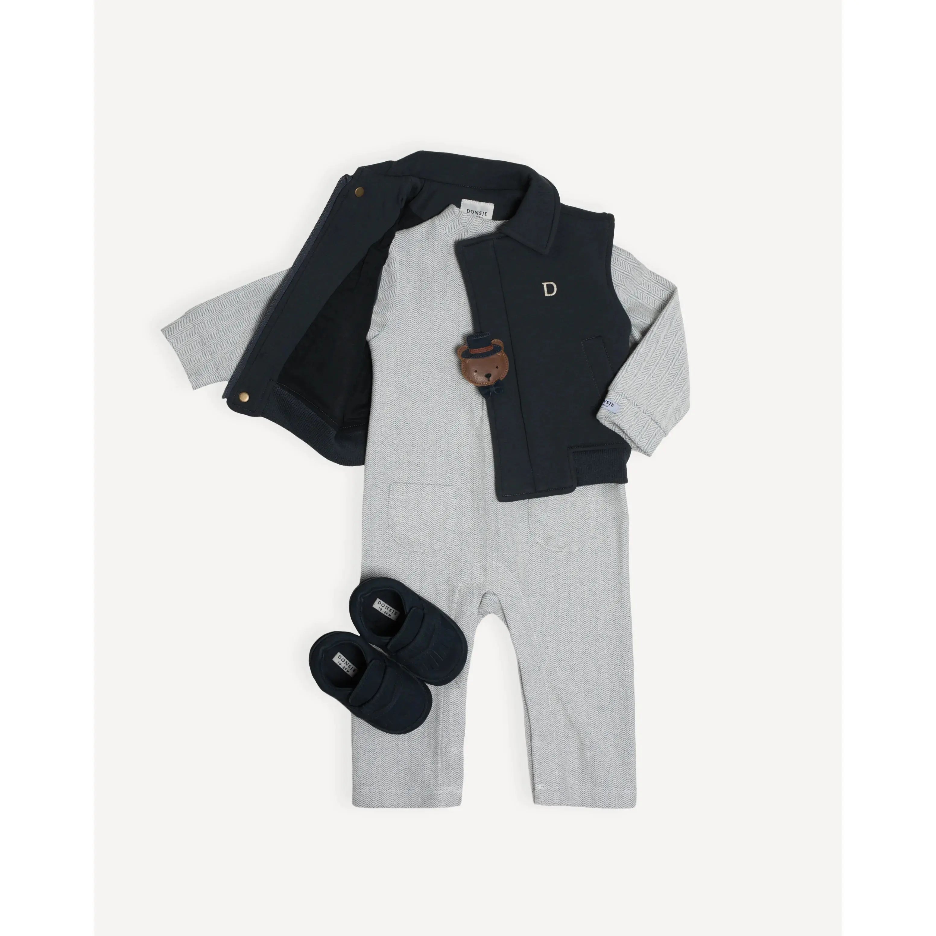 Donsje - Clip "Ceesie Clip Bear" | cognac classic leather