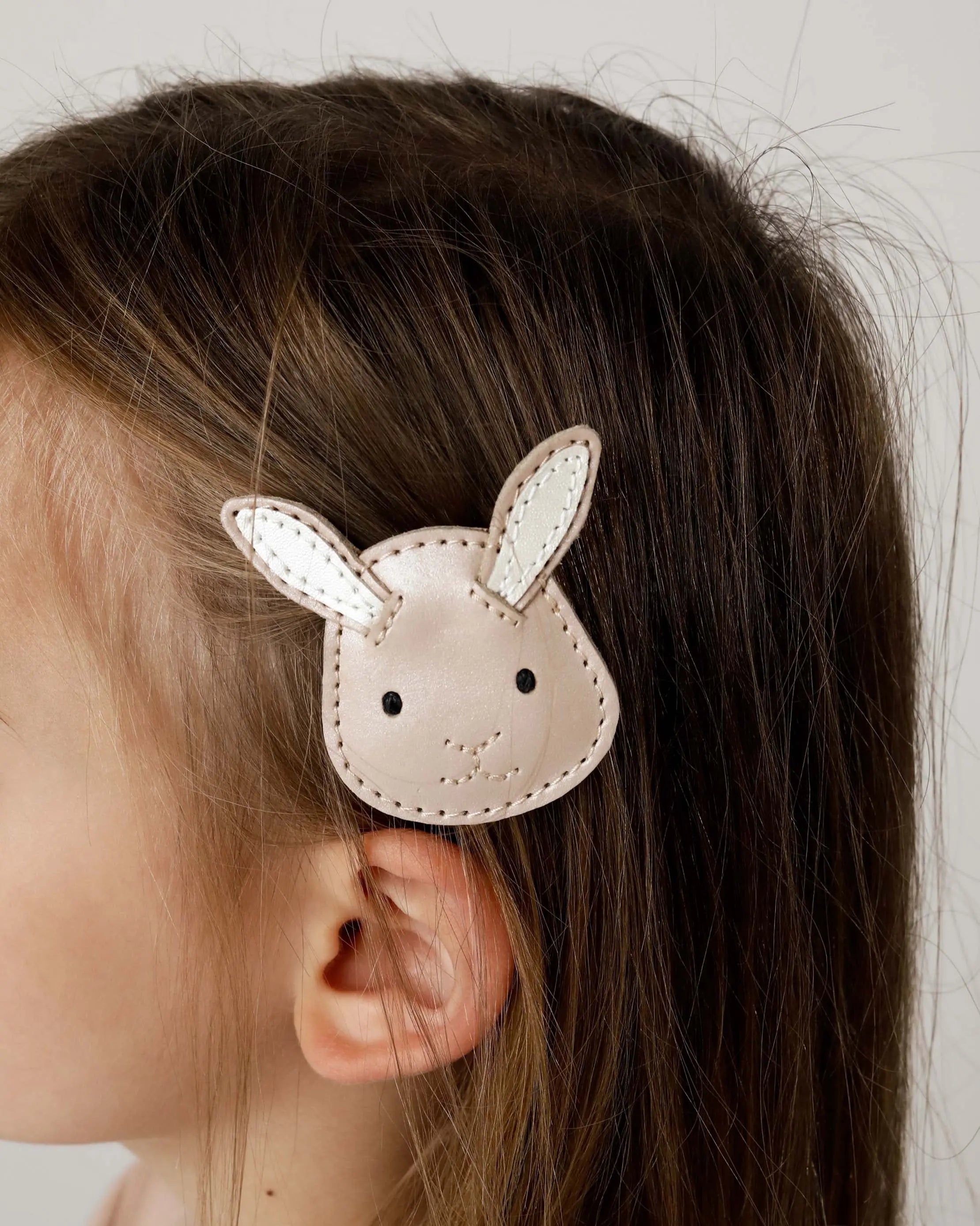 Donsje - Clip "Blinc Clip Pink Bunny" | powder metallic nubuck