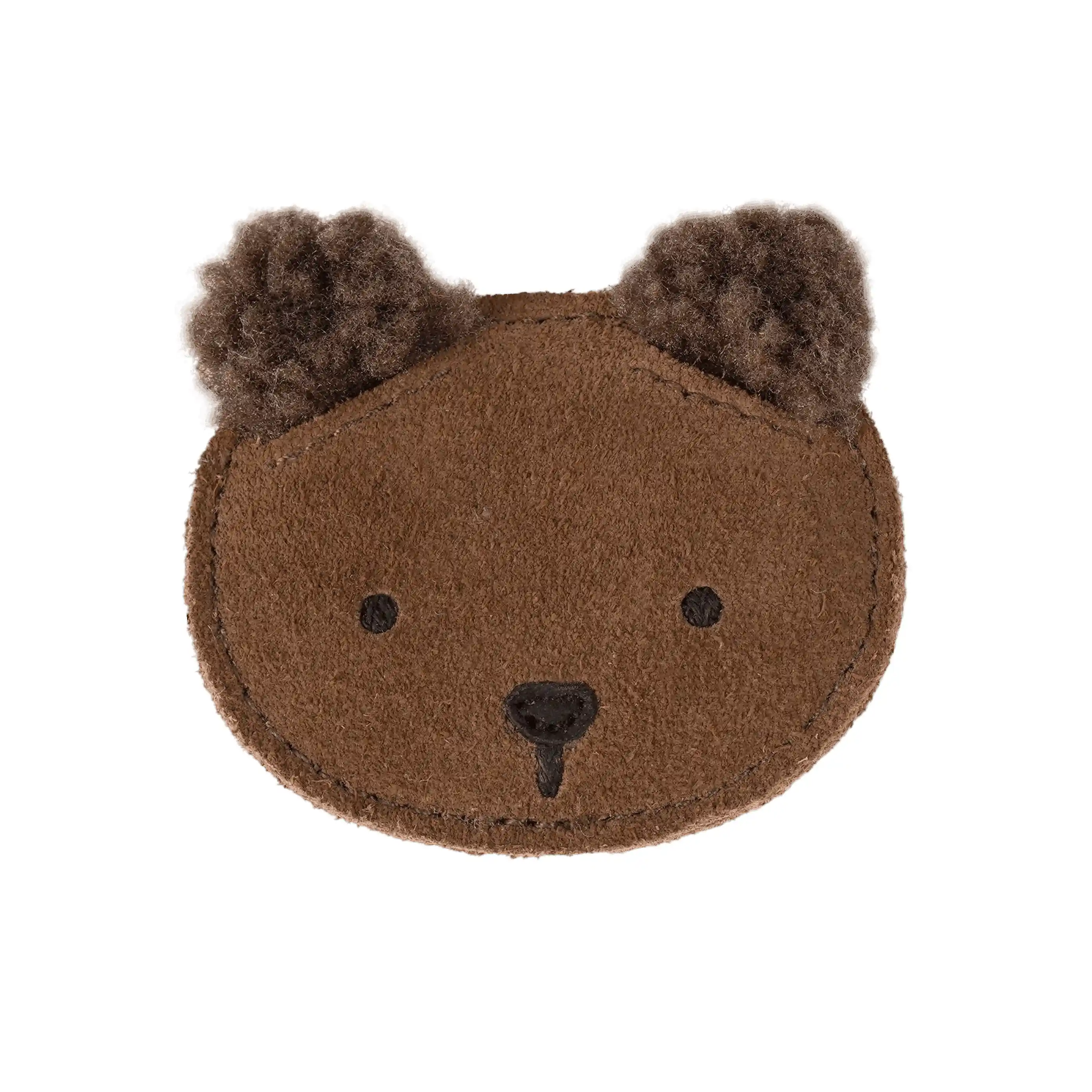 Donsje - Clip "Pouty Clip Fluffy Bear" | teddy brown suede