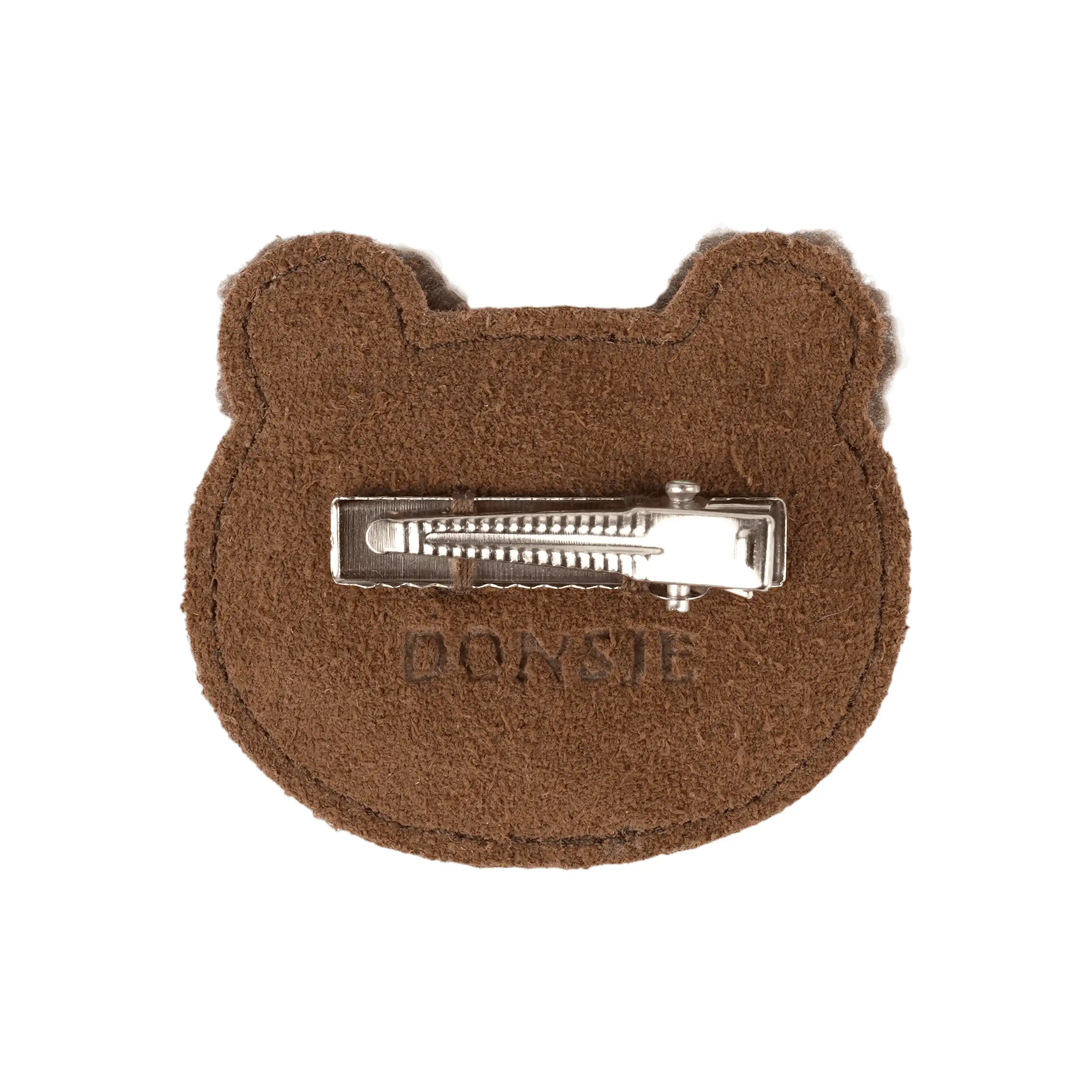 Donsje - Clip "Pouty Clip Fluffy Bear" | teddy brown suede