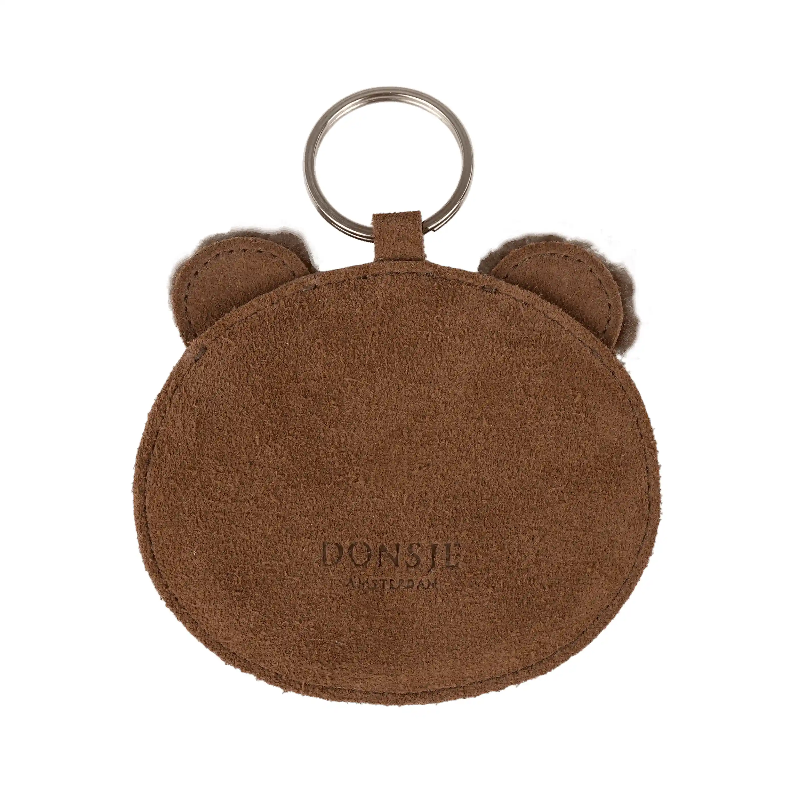 Donsje - Schlüsselanhänger "Pouty Chain Fluffy Bear" | teddy brown suede