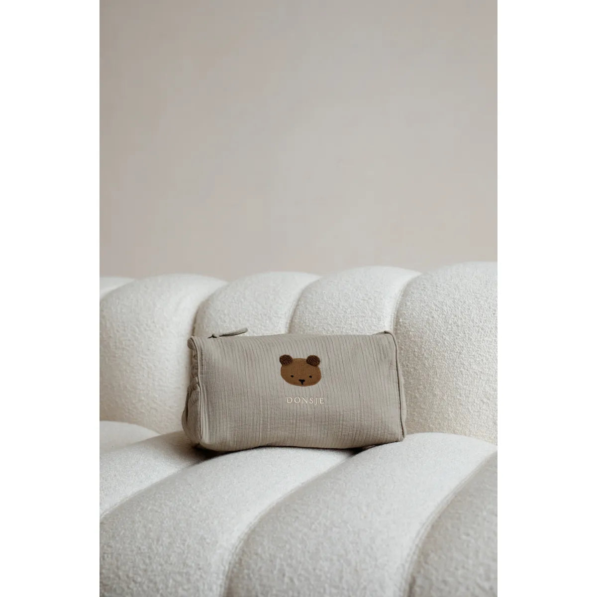 Donsje - Kosmetiktasche "Tebbe Washbag Bear" | taupe