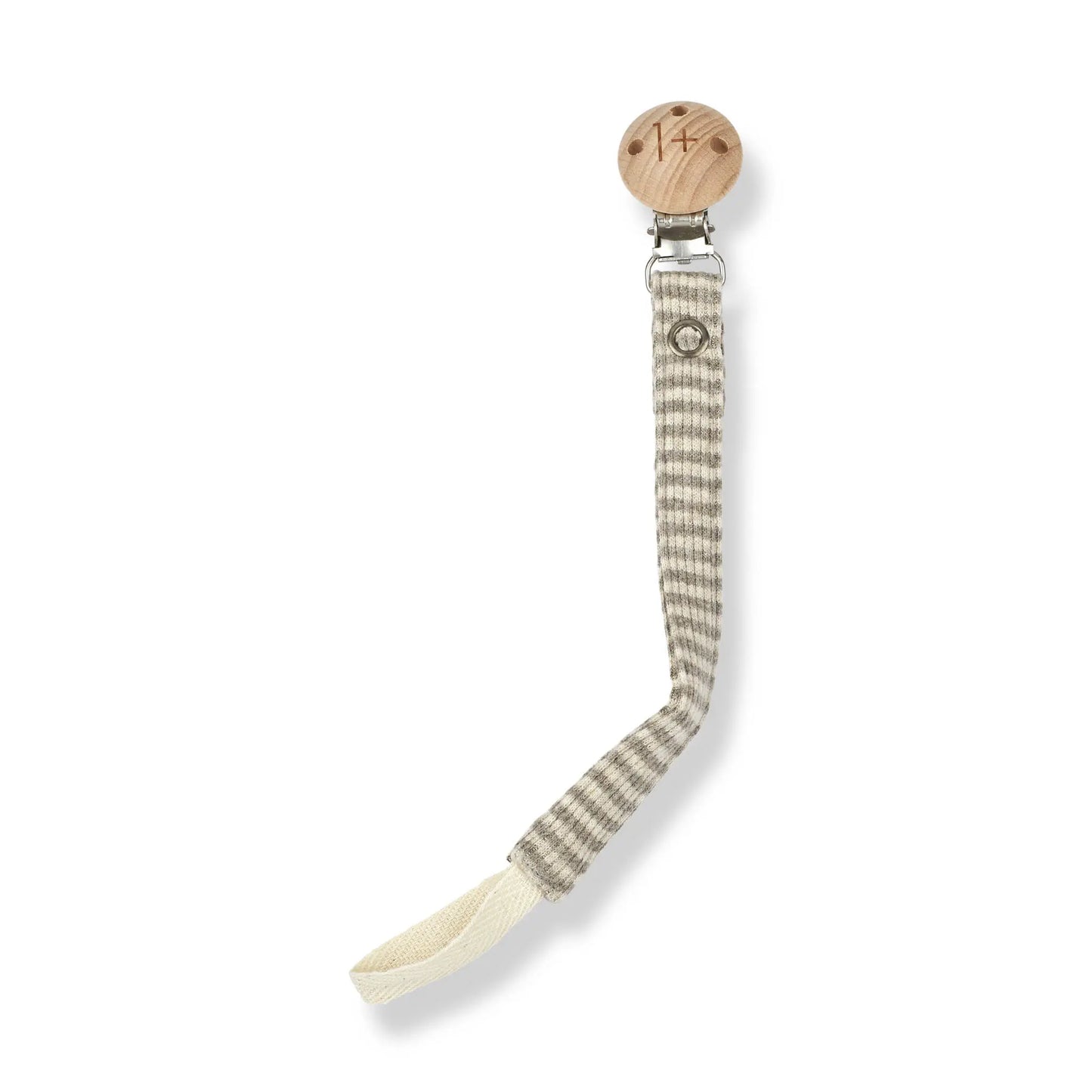 1+ in the Family - Pacifier Clip "Aina" | oatmeal-taupe