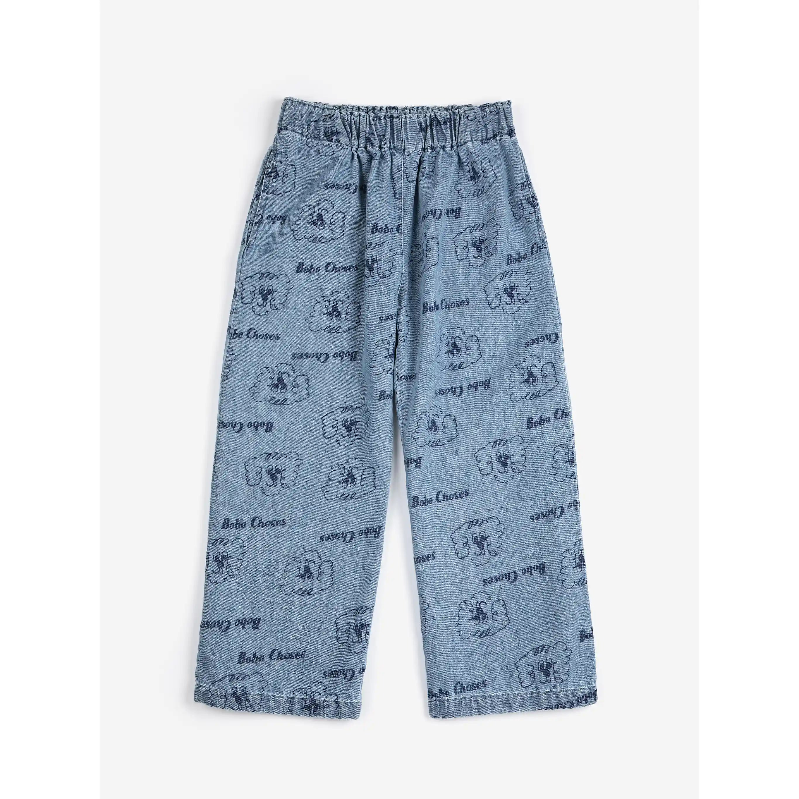 Bobo Choses - Hose "Pickles The Dog All Over Light Denim Pants" | blue