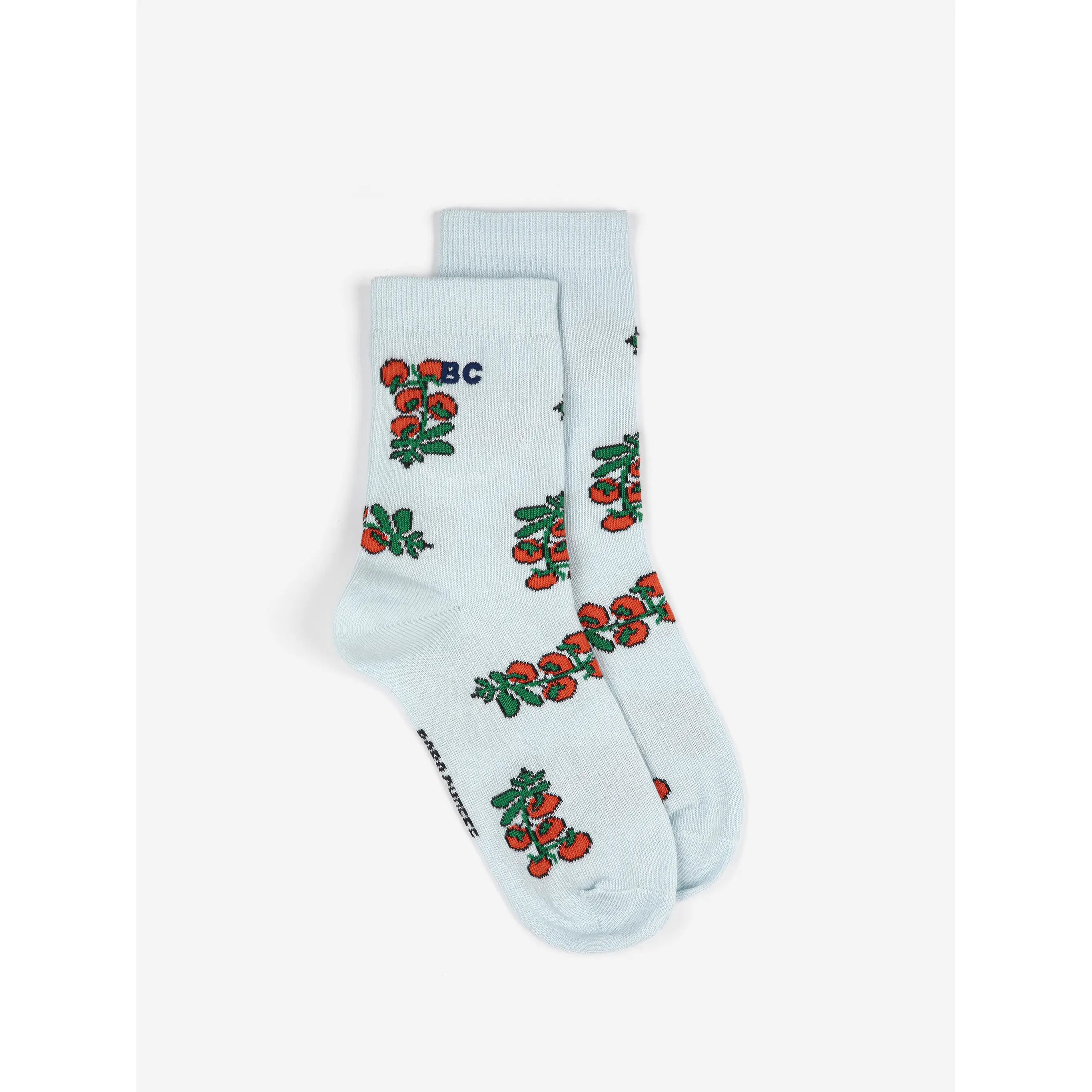 Bobo Choses - Socken "Juicy Tomatoes all over short socks" | light blue