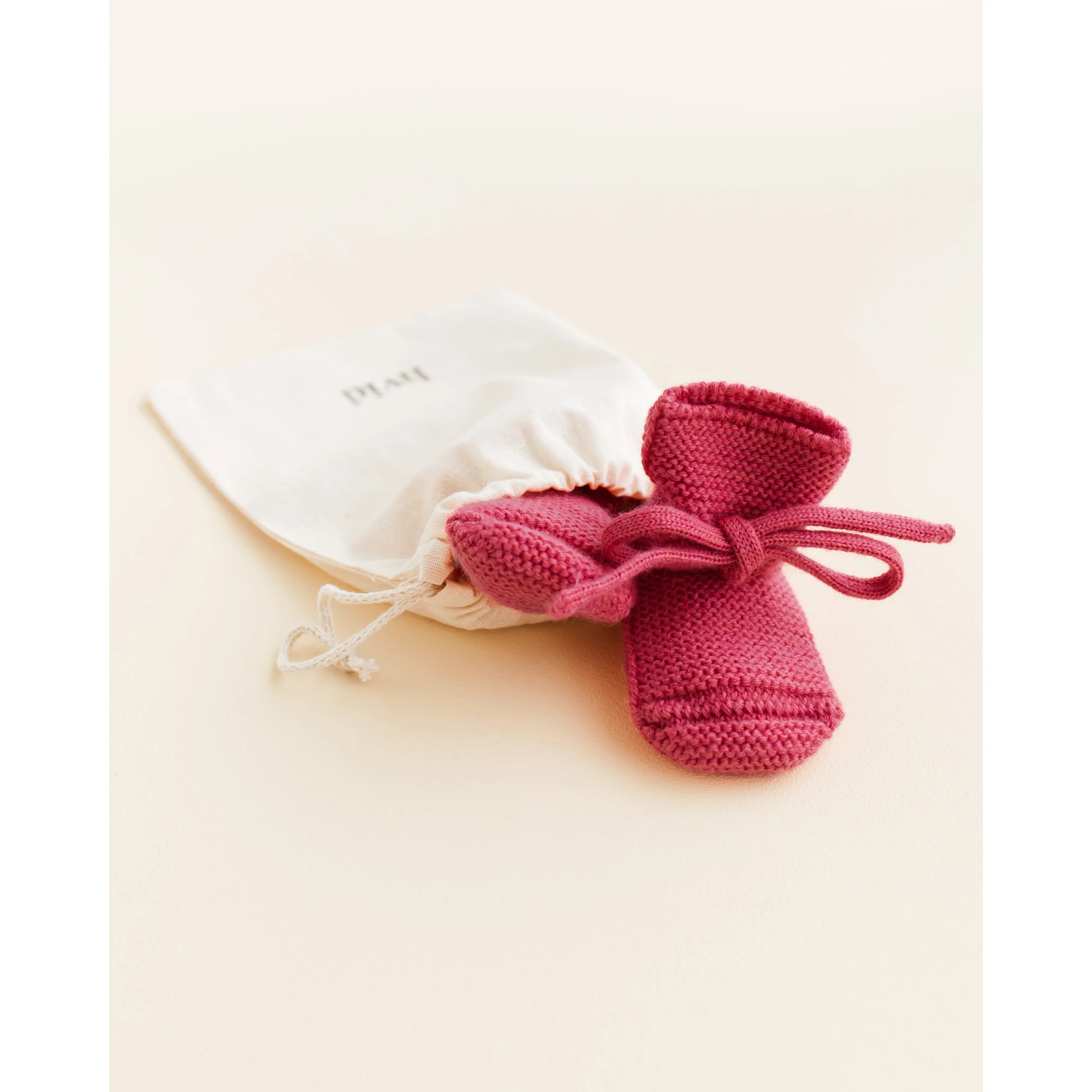 Hvid - Strickschühchen "Booties"