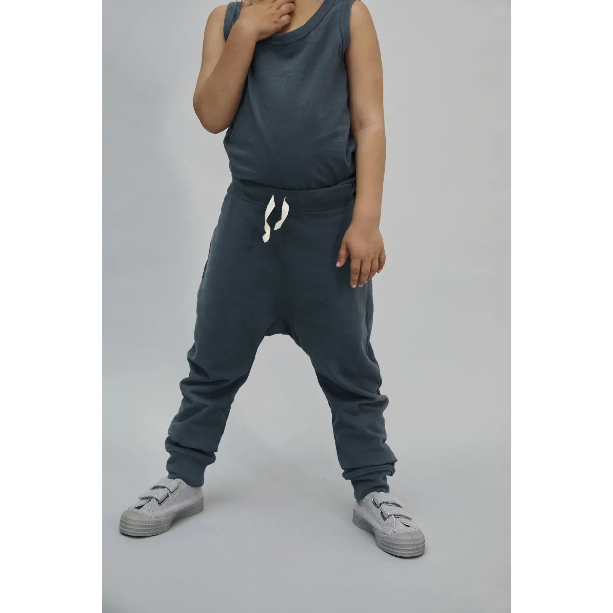 Gray Label - Hose "Baggy Pants GOTS" | blue grey