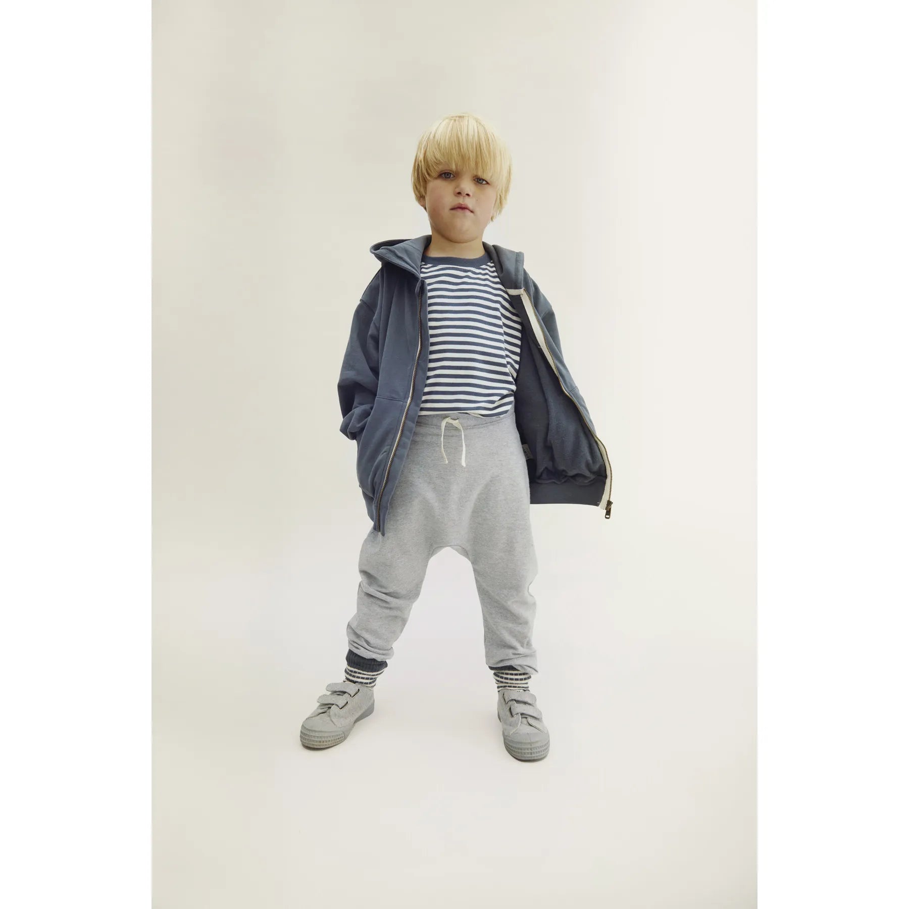 Gray Label - Hose "Baggy Pants GOTS" | gray melange