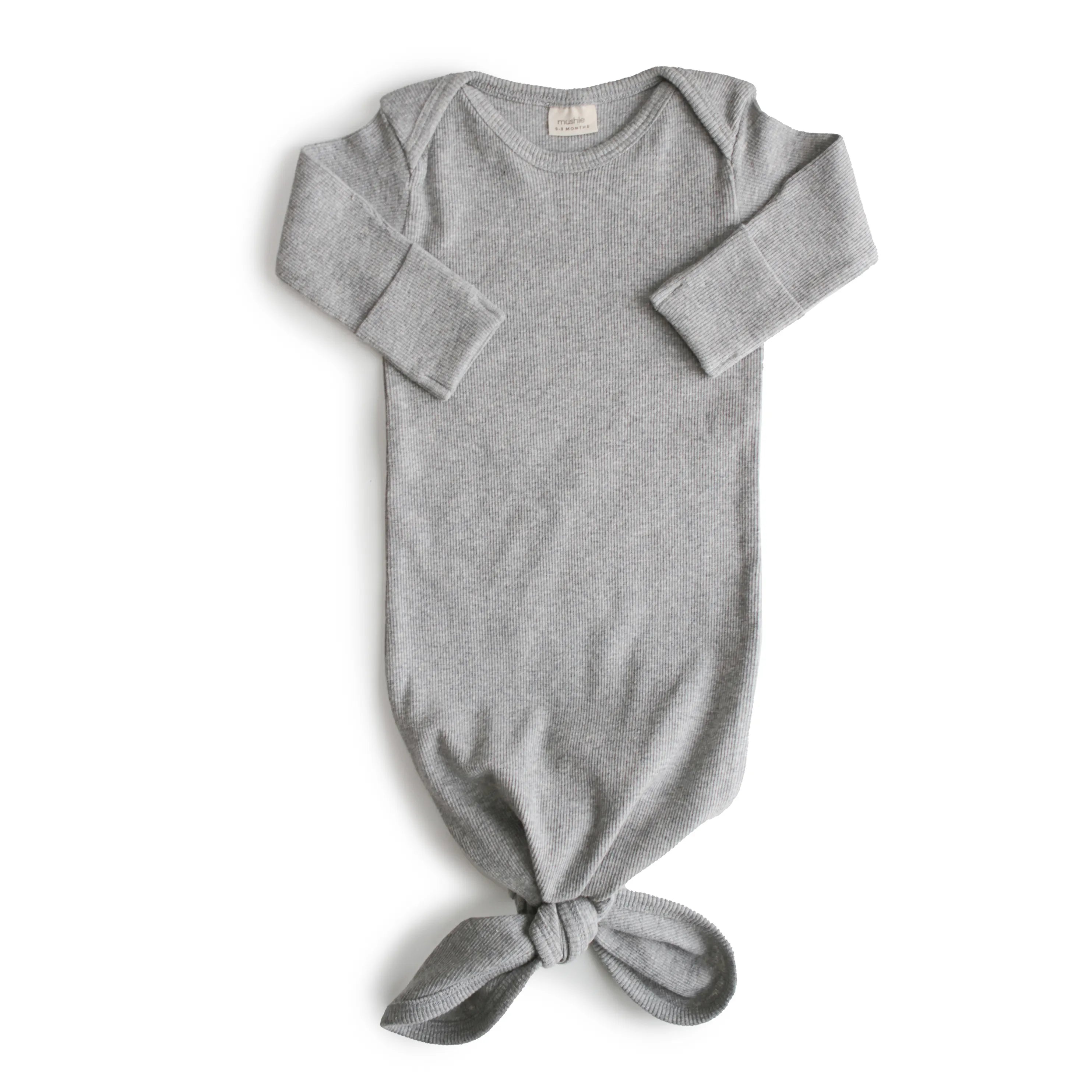 Mushie - Geknotetes Babykleid "Ribbed Knotted Baby Gown"