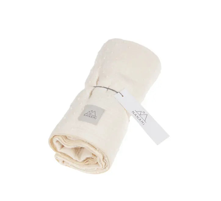 Nanami - Mulltuch "Swaddle Woven Dot" | off-white