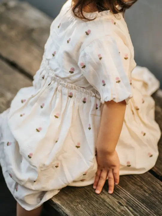 Donsje - Kleid "Clarize Dress Roses" | warm white