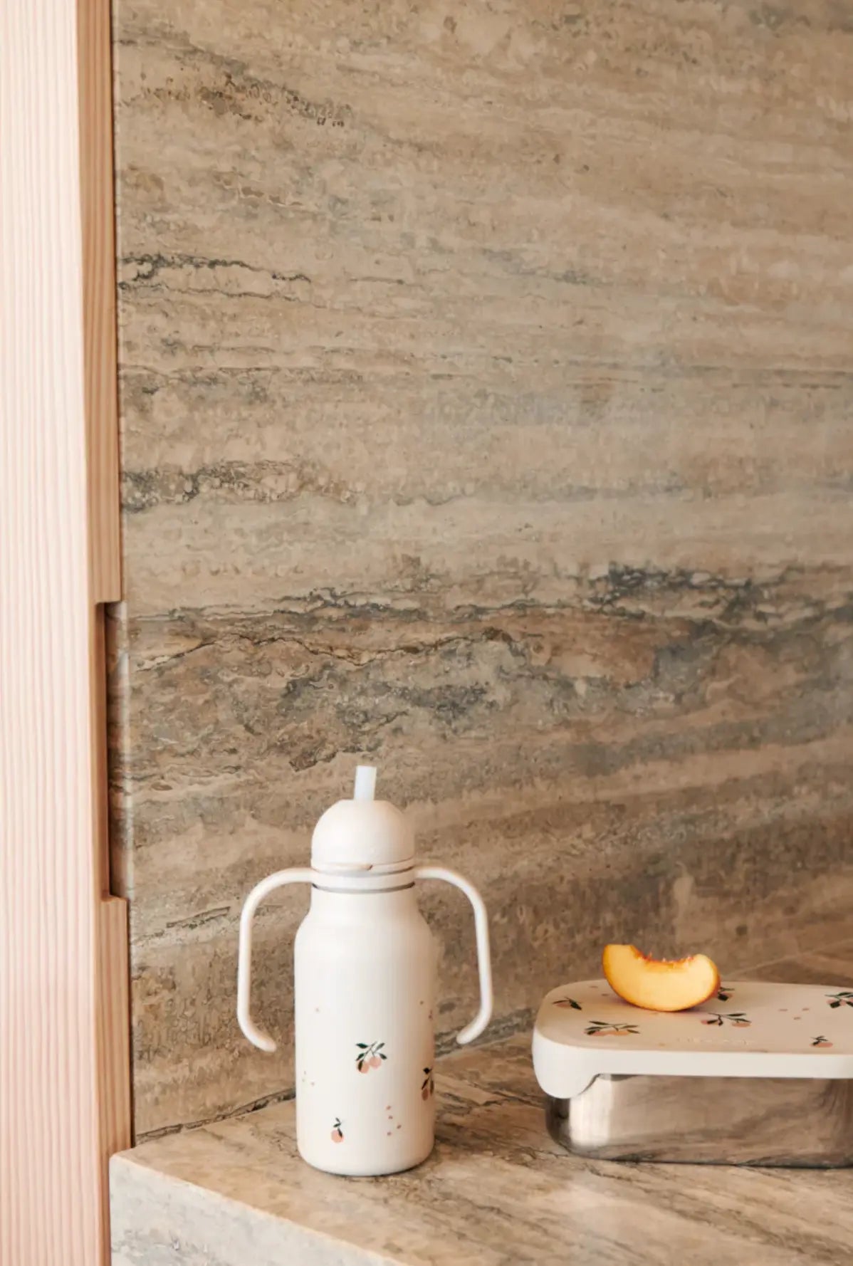 Liewood - Brotdose "Arthur Printed Lunchbox" | peach /  sea shell mix