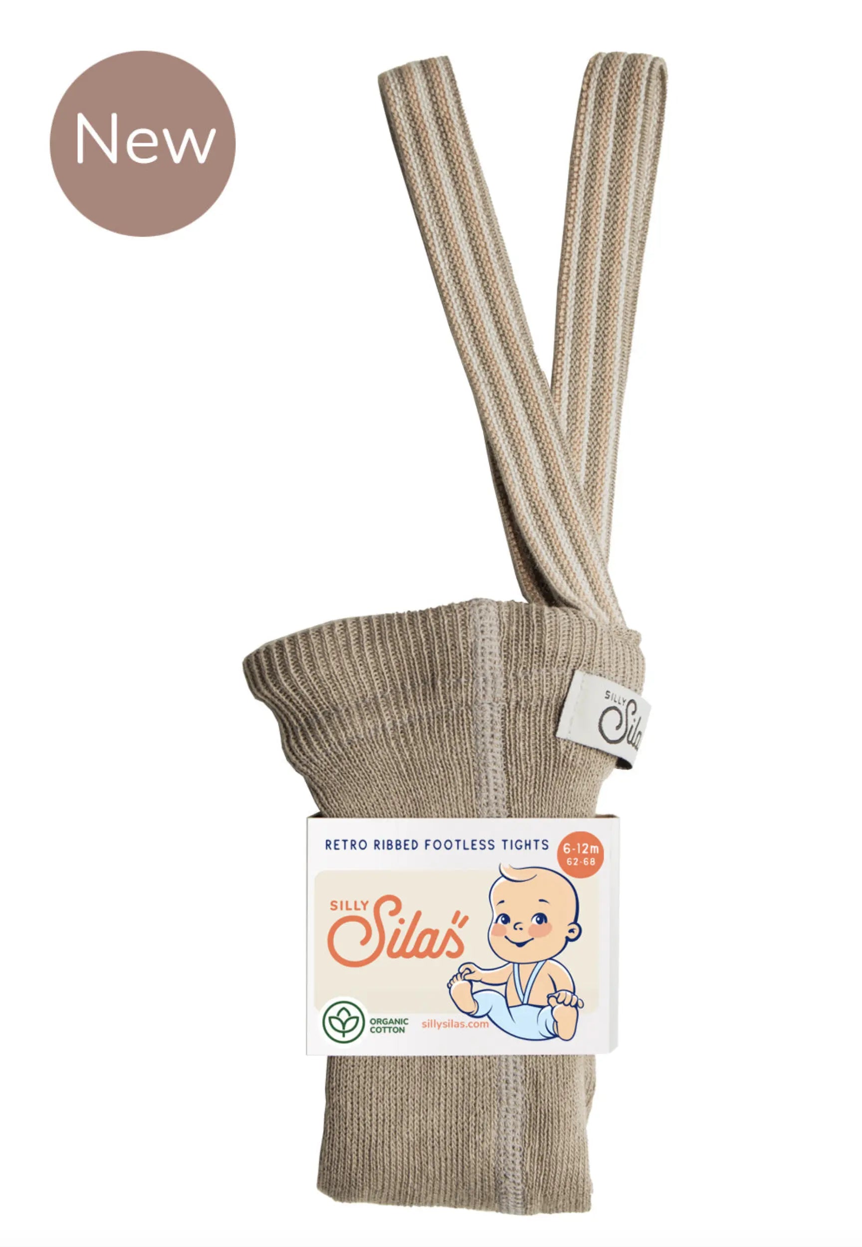 Silly Silas - Leggings mit Hosenträgern "RETRO CHAMPS" | Oyster Grey Striped