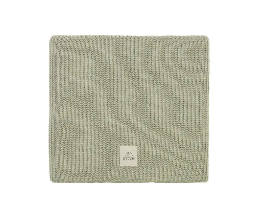 Nanami - Babydecke "Blanket | knitted rib" | eucalyptus