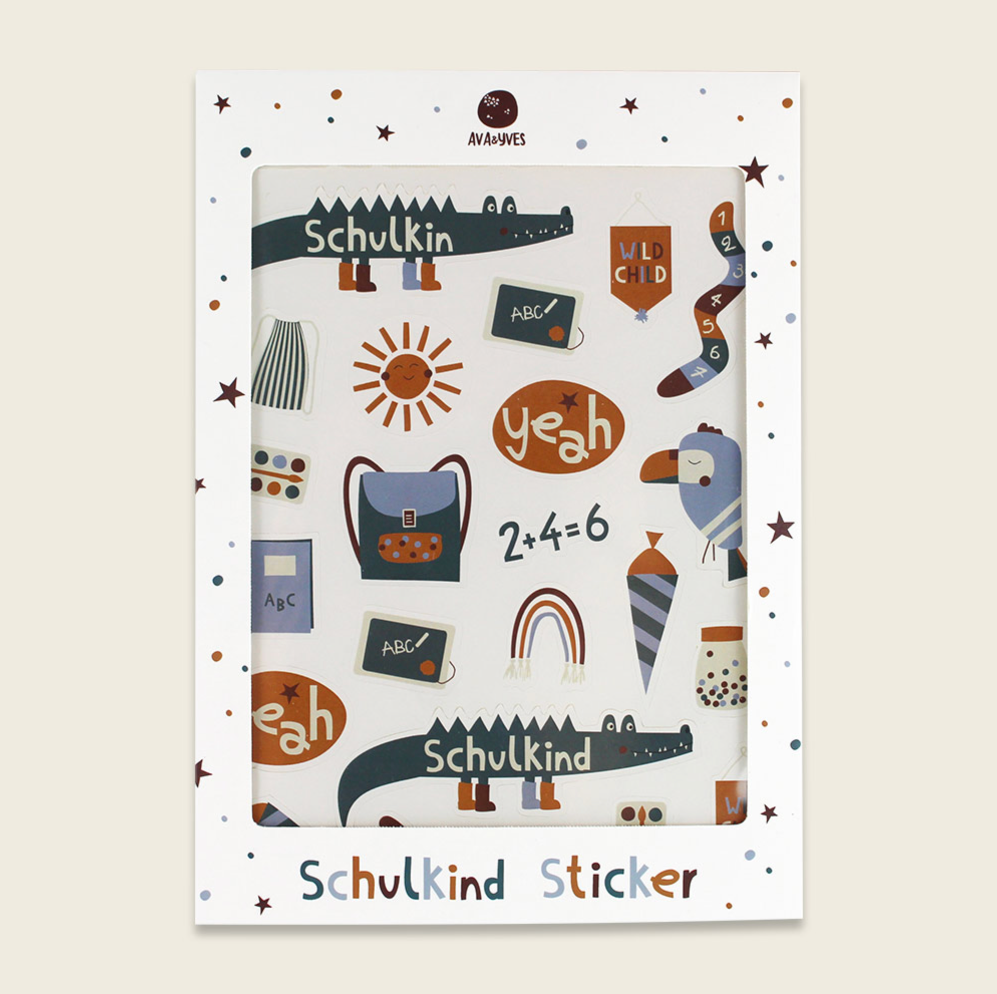 Ava & Yves - Klebesticker Schulkind "Adventure"