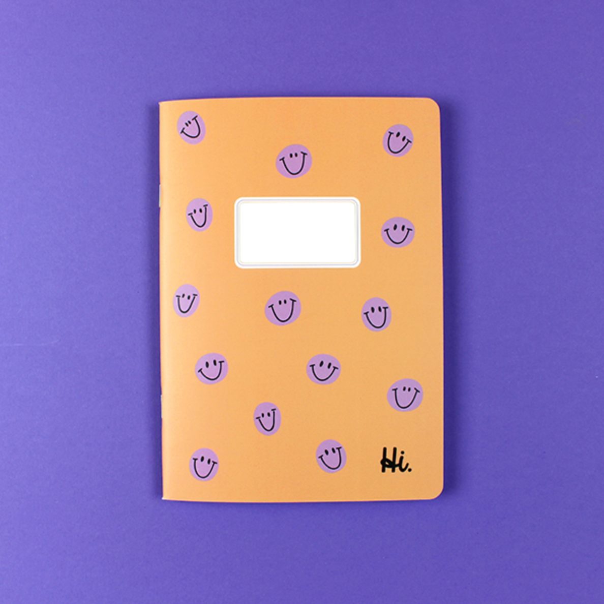 Ava & Yves - Notizheft "Smiles" | apricot/lila