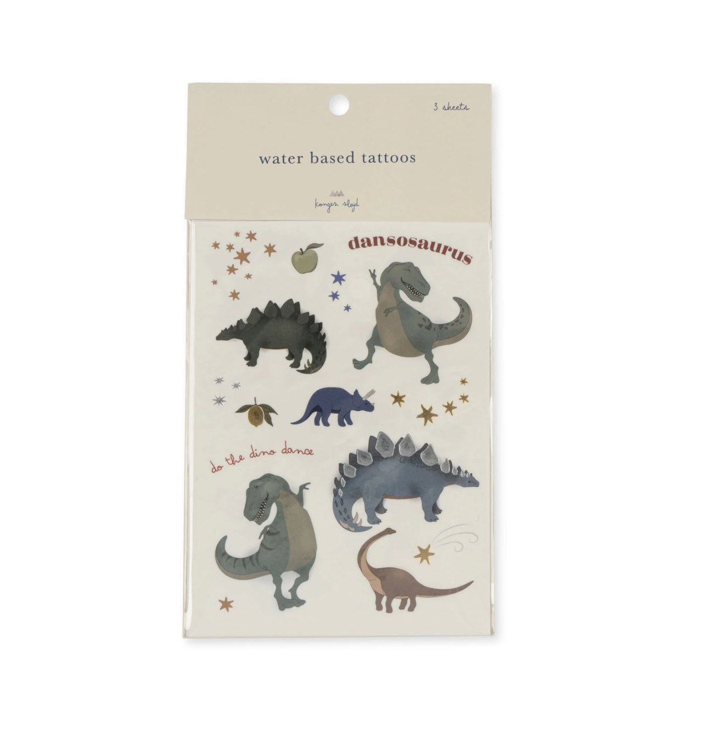 Konges Sløjd - Kinder-tattoos "TATTOOS" | green / Dino