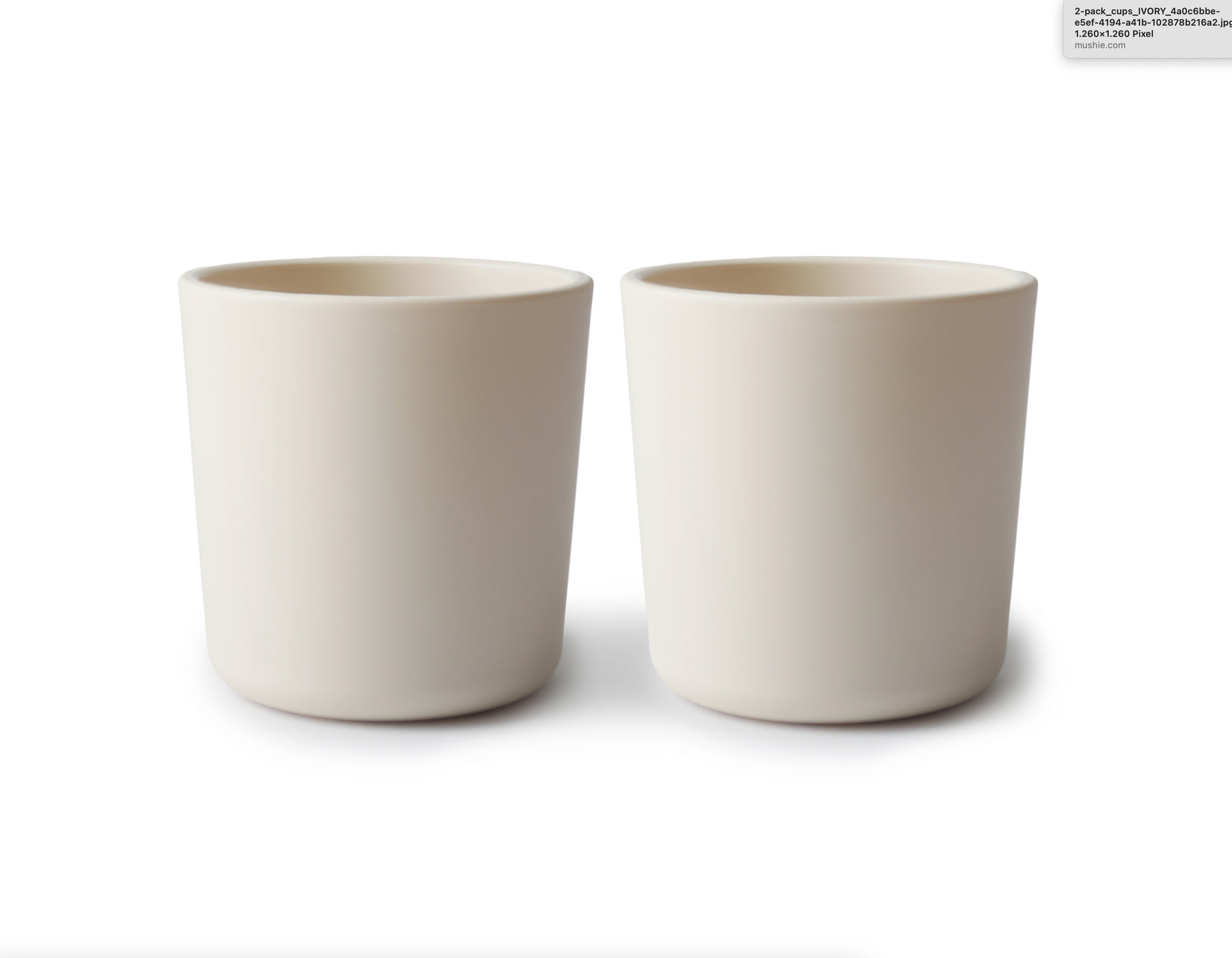 Mushie - Becher im 2er Pack "Mushie Cup Ivory"