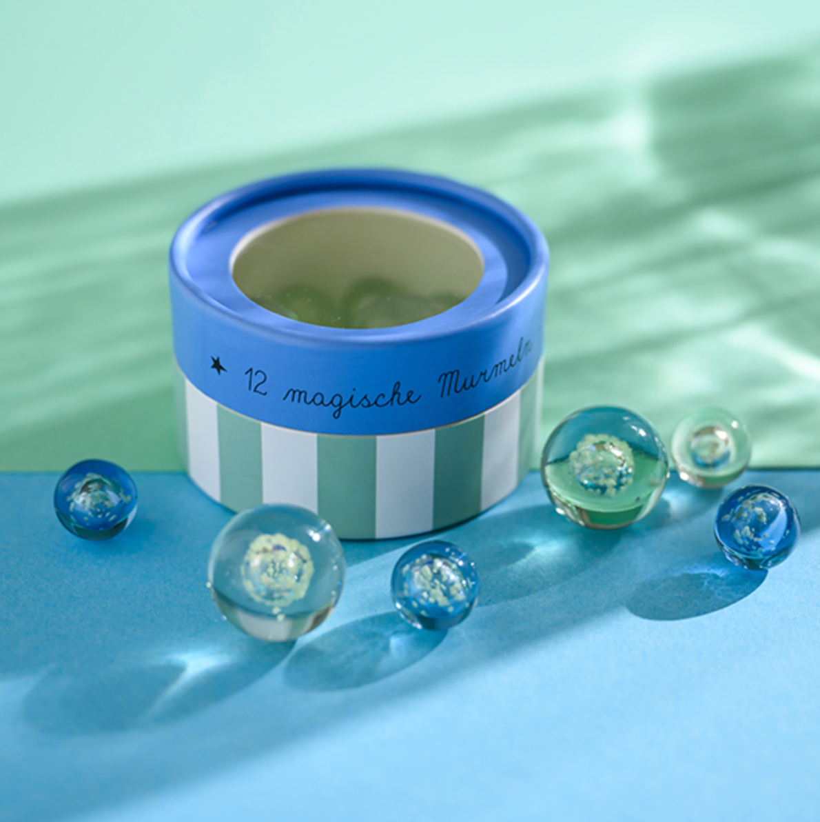 Ava & Yves - Magische Murmeln "Glow in the Dark“ | blau