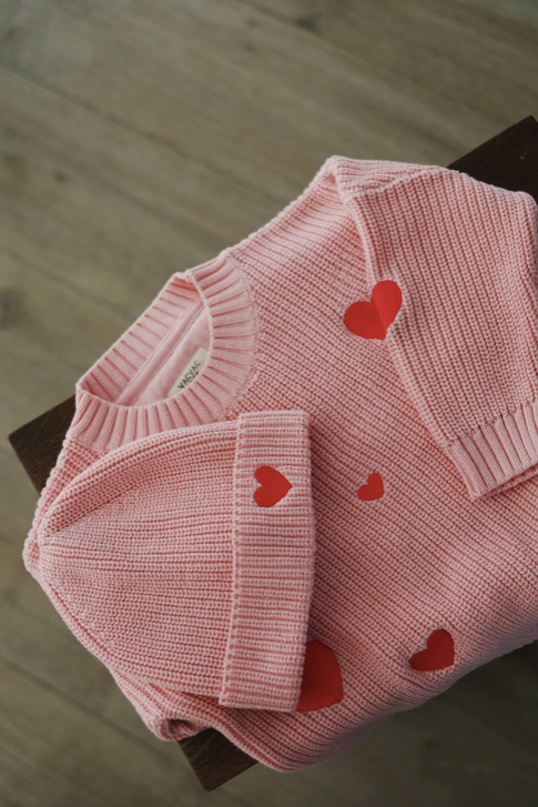 VacVac Studio - Strickpullover mit Herzen "Belle" | Poppy Rose