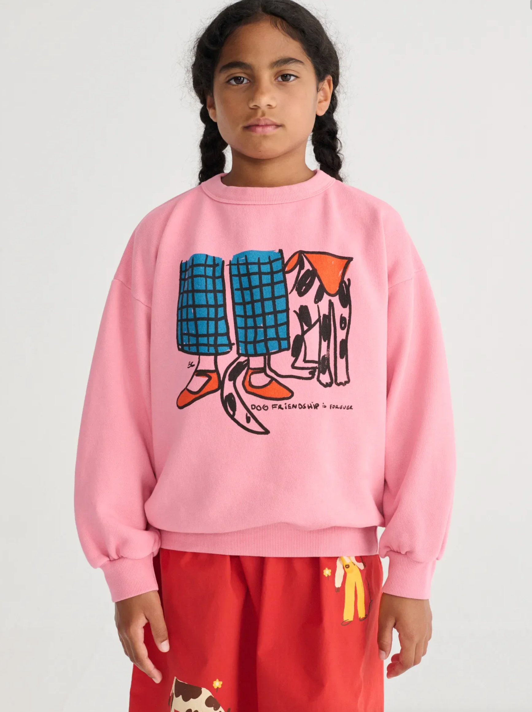 Bobo Choses - Sweatshirt "Dog Friendship sweatshirt" | pink
