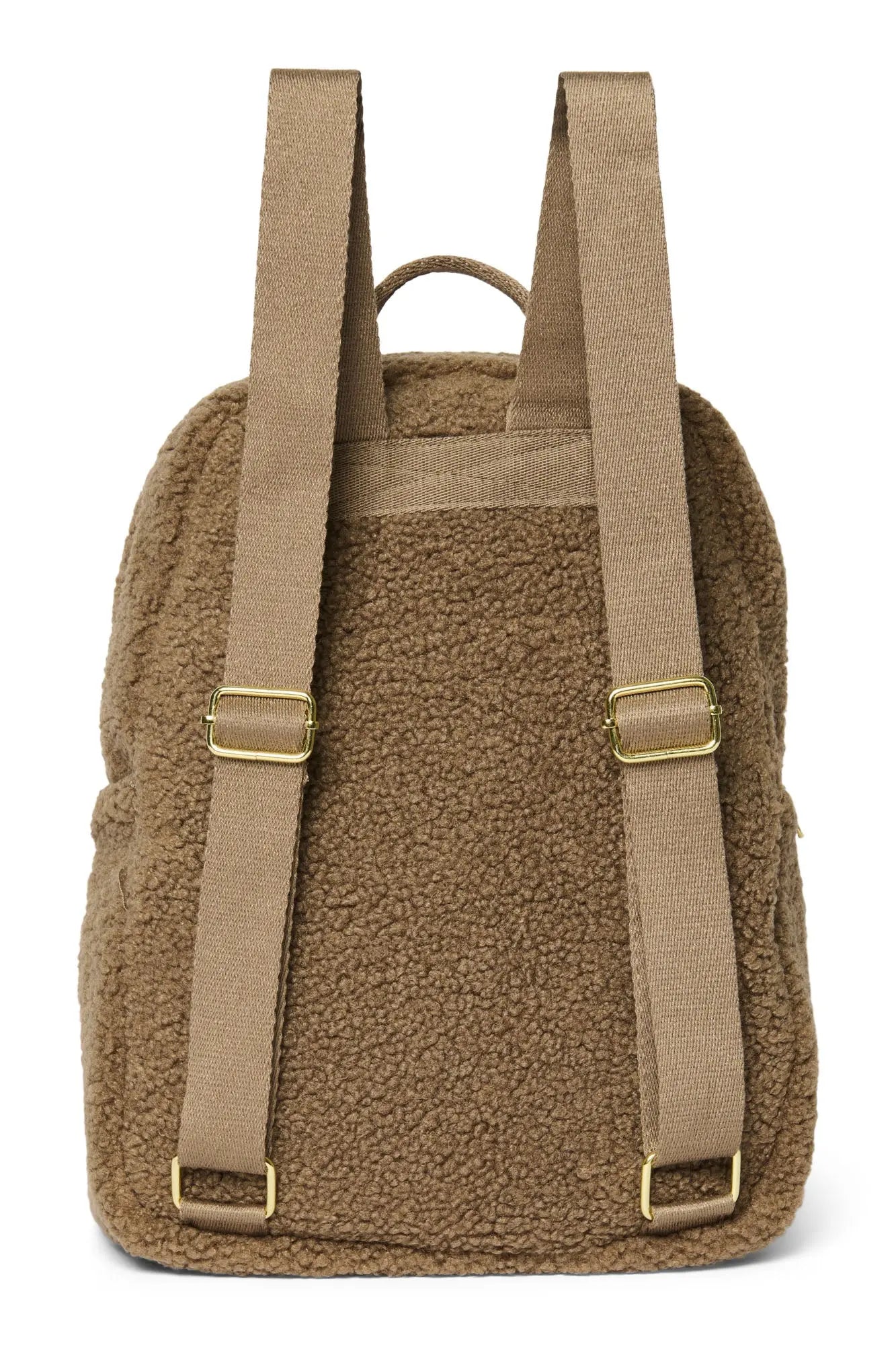 Studio Noos - Kinderrucksack Midi "Brown Teddy MIDI Backpack with Front Pocket" | brown