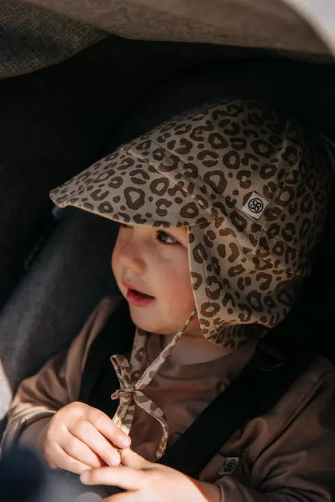 Cloby - Wendbarer Sonnenhut mit UV-Schutz "Sun Hat" | leopard brown cloby