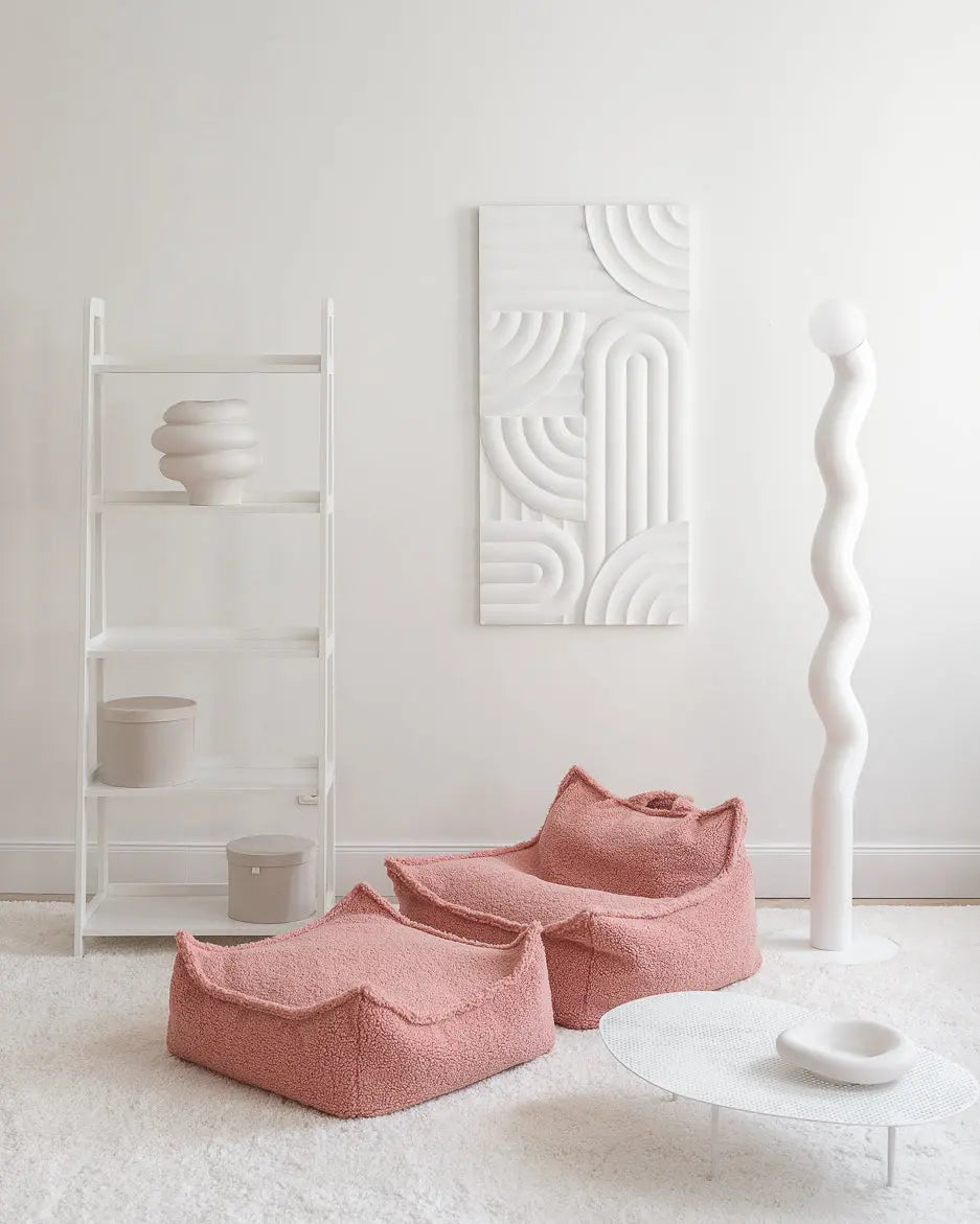 Wigiwama - Ottomane "Ottoman" | guava-pink-square-ottoman