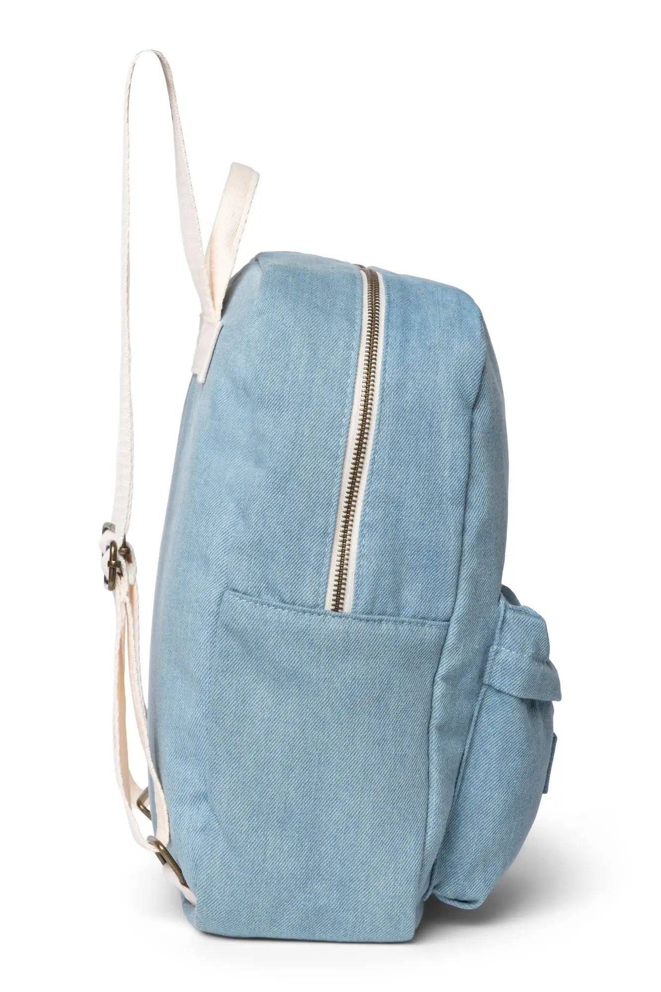 Studio Noos - Kinderrucksack Midi "Solid Denim MIDI Backpack with Front Pocket" | denim