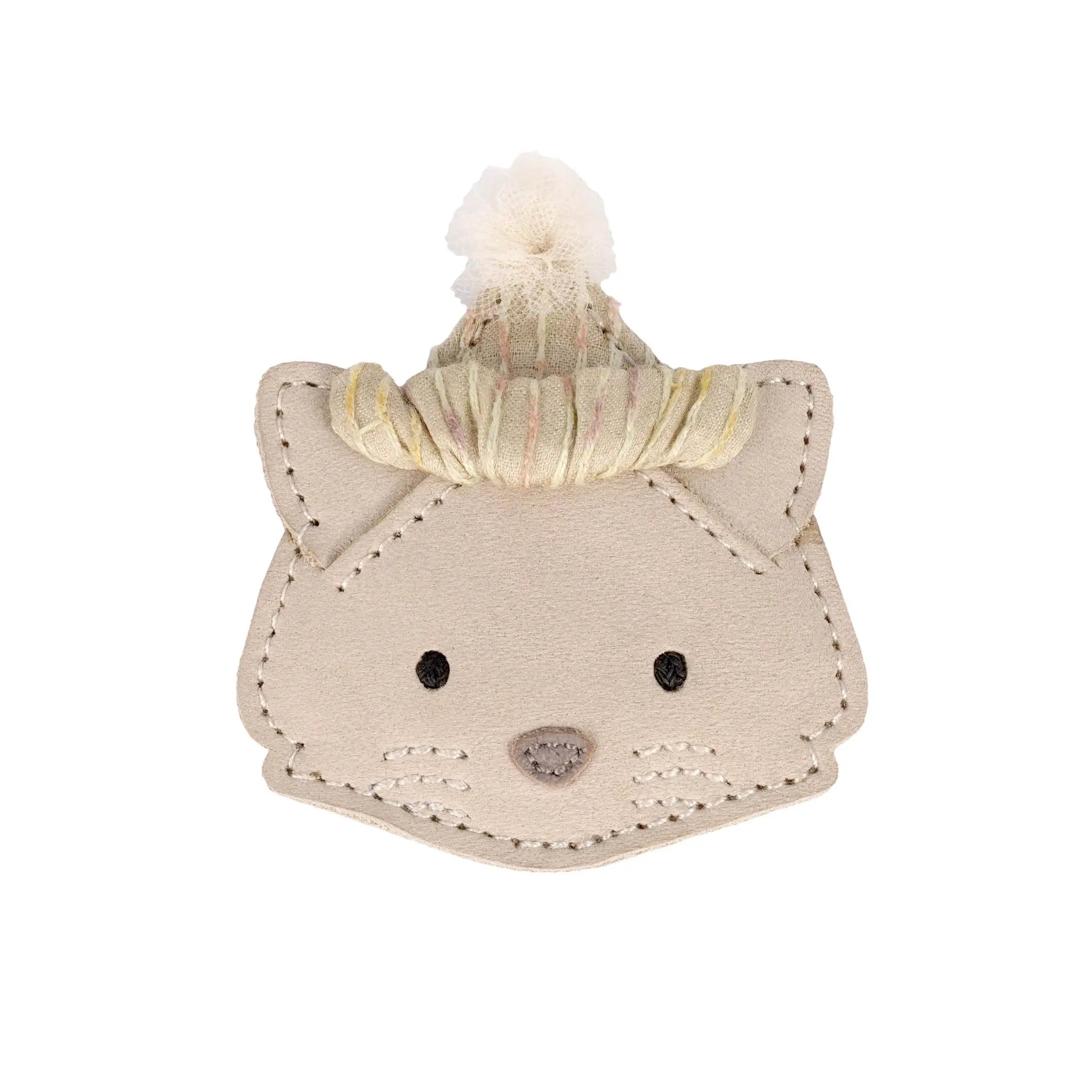 Donsje - Anstecker "Festie Clip Festive Cat" | lilac nubuck Donsje