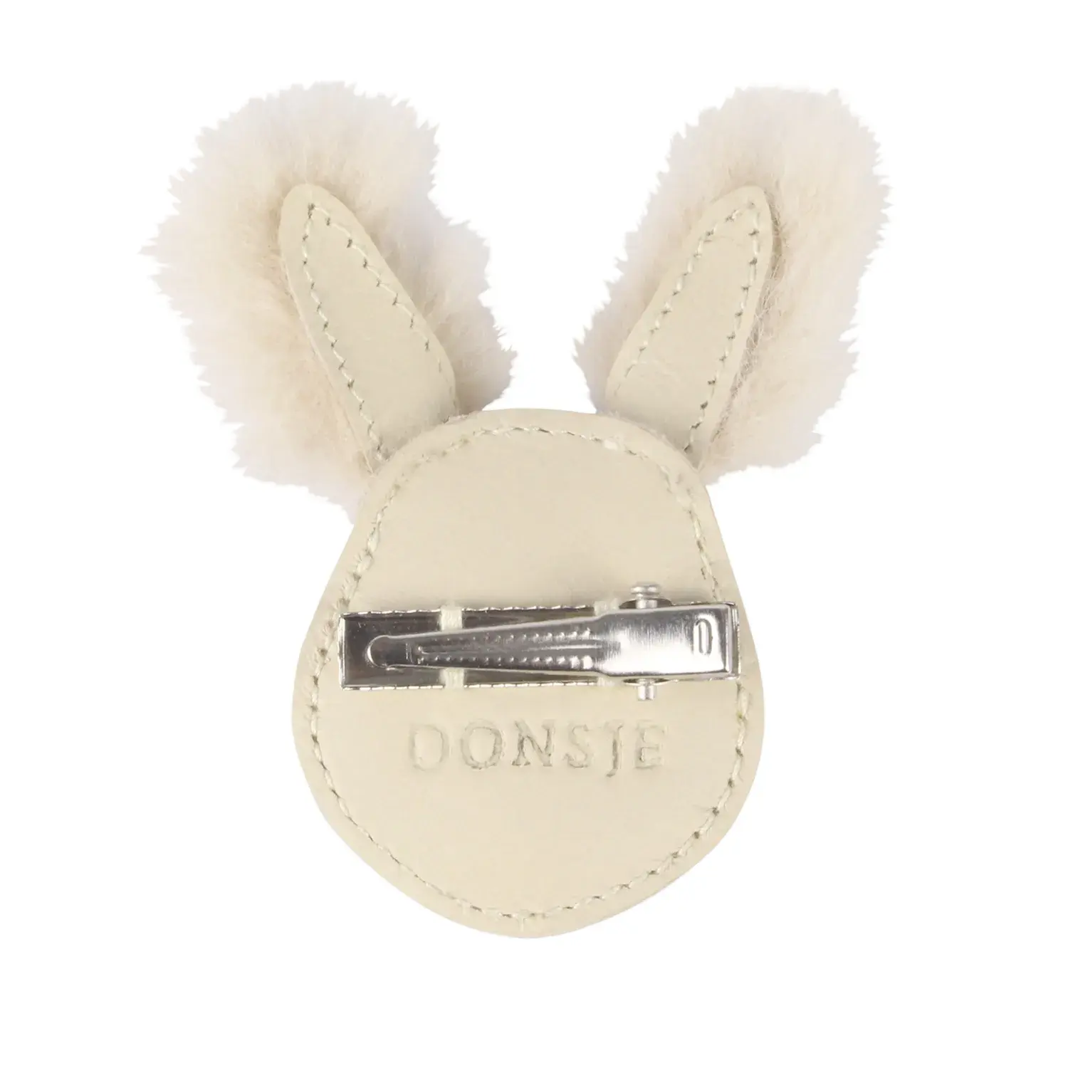 Donsje - Clip "Josy Exclusive Hairclip Rabbit" | cream leather Donsje