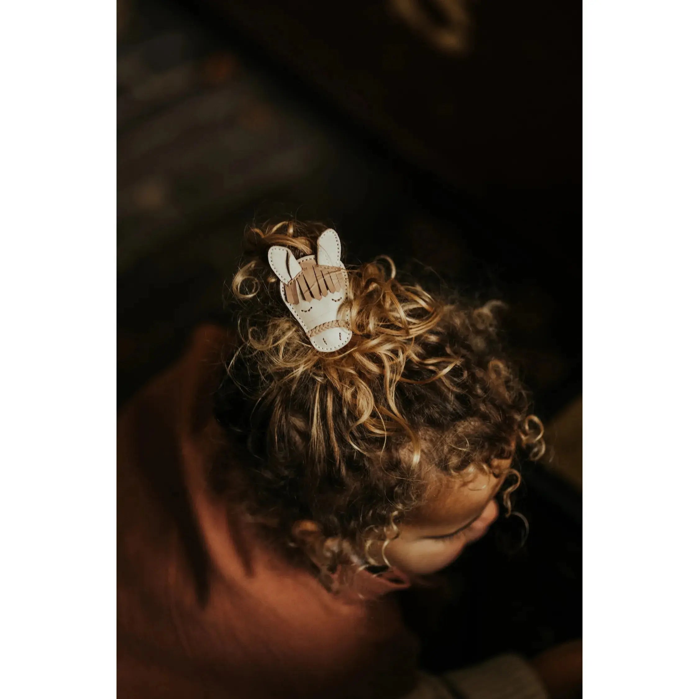 Donsje - Clip "Josy Special Hairclip Horse" | ivory classic leather Donsje