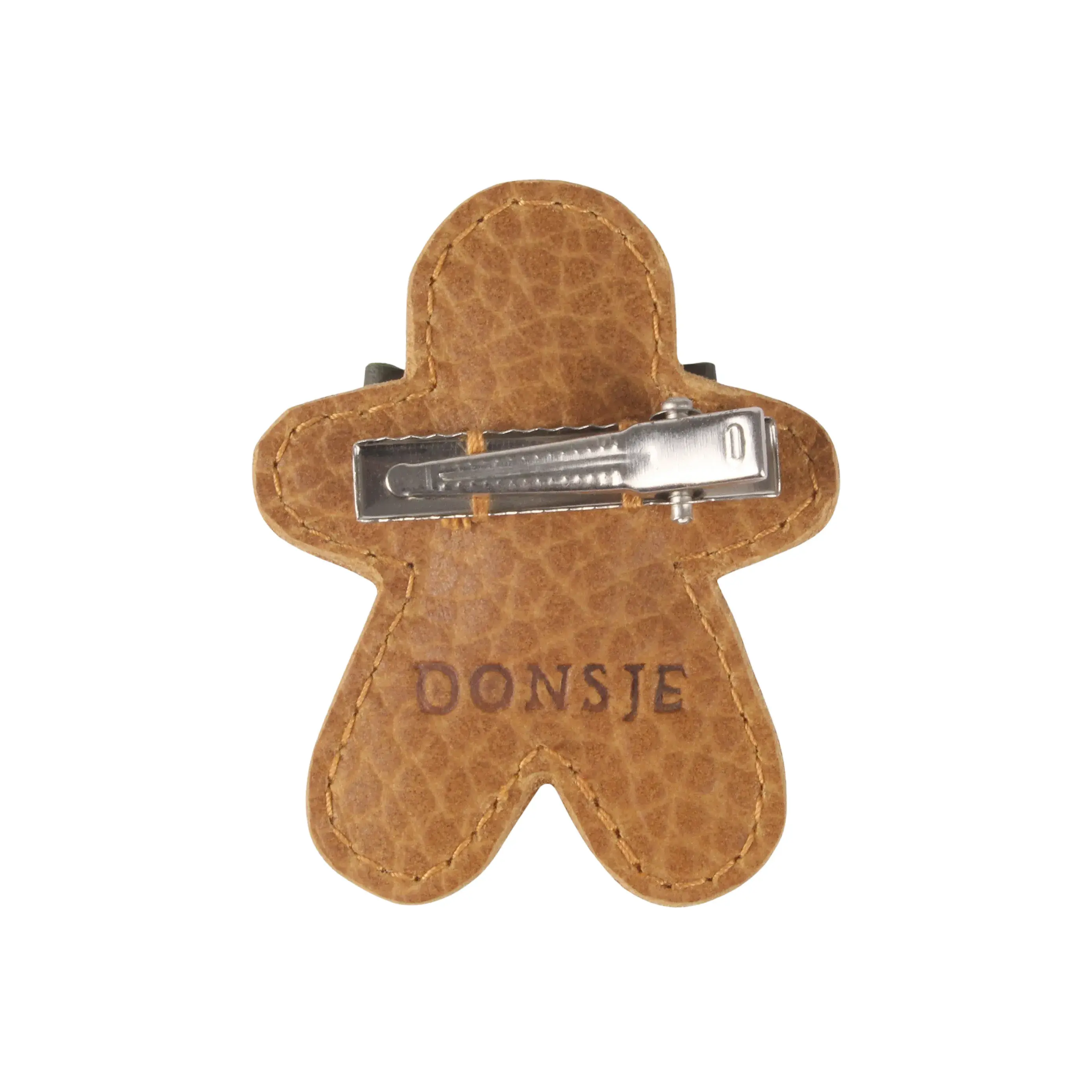 Donsje - Clip "Wonda Hairclip Gingerbread" | toast grain leather Donsje
