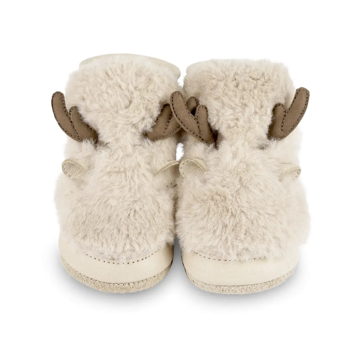 Donsje - Schüchen "Richy Booties Reindeer" | light beige soft faux fur Donsje